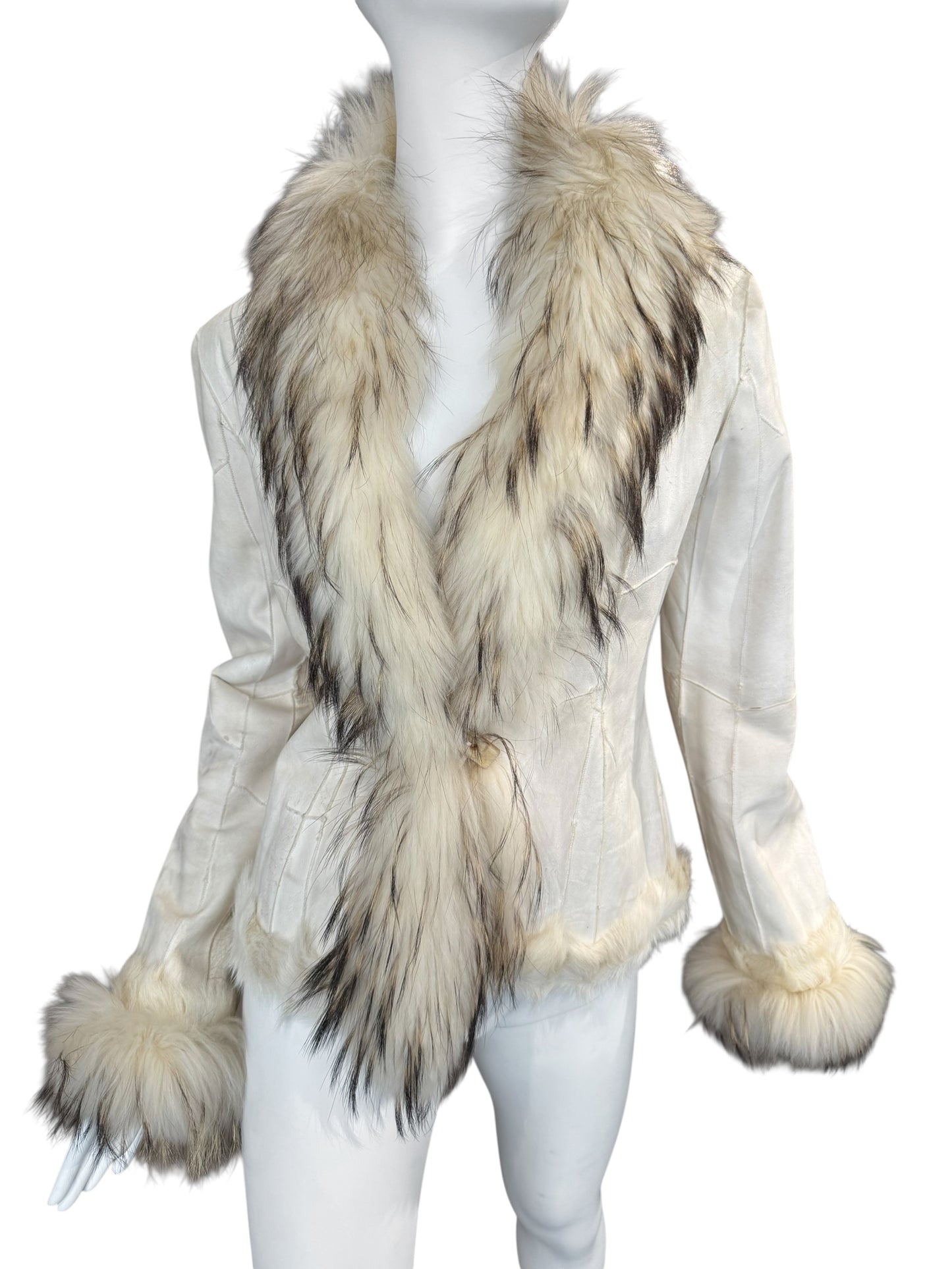 JITROIS 2000s CREAM FUR REVERSIBLE JACKET