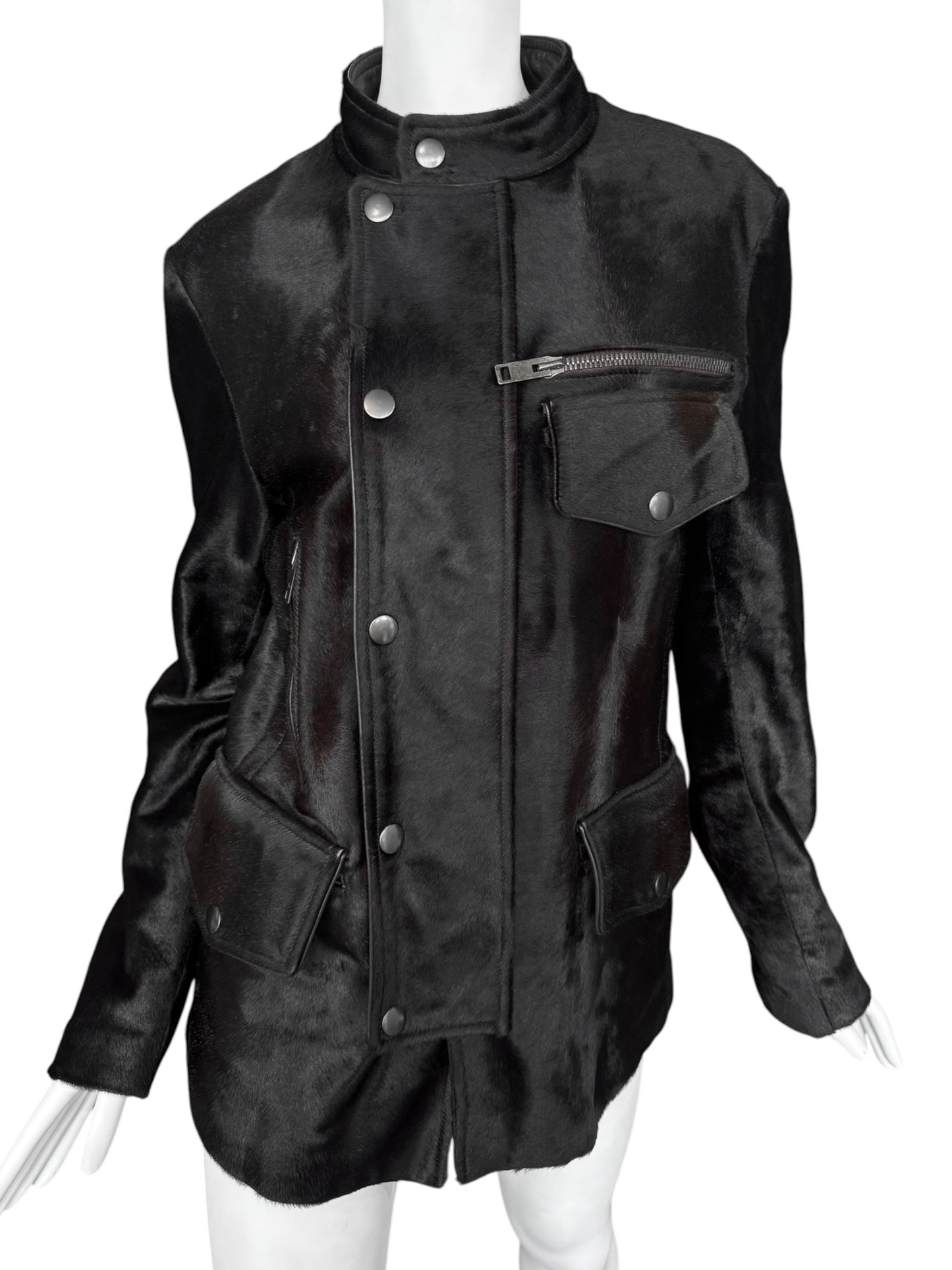 GUCCI FW2004 BY TOM FORD EBONY PONY HAIR JACKET