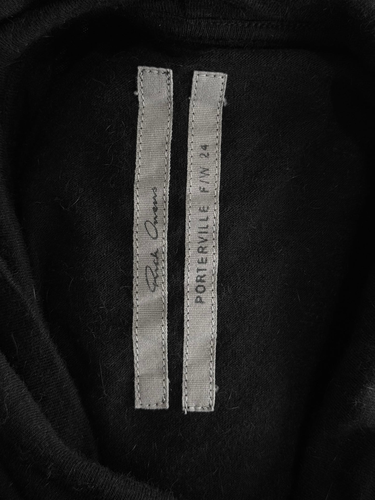 RICK OWENS FW2024 ‘PORTERVILLE’ BLACK SLIT MAXI DRESS
