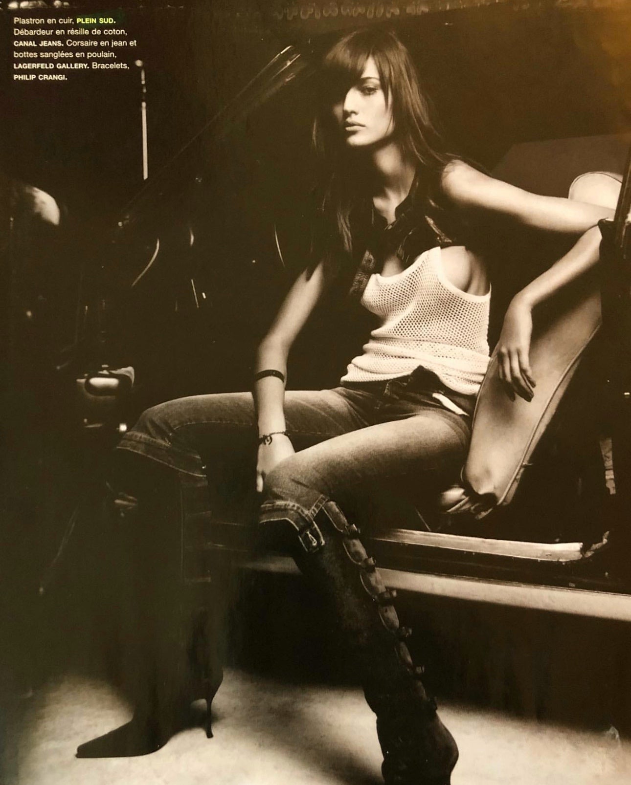 PLEIN SUD FW2002 BLACK LEATHER BONDAGE HARNESS