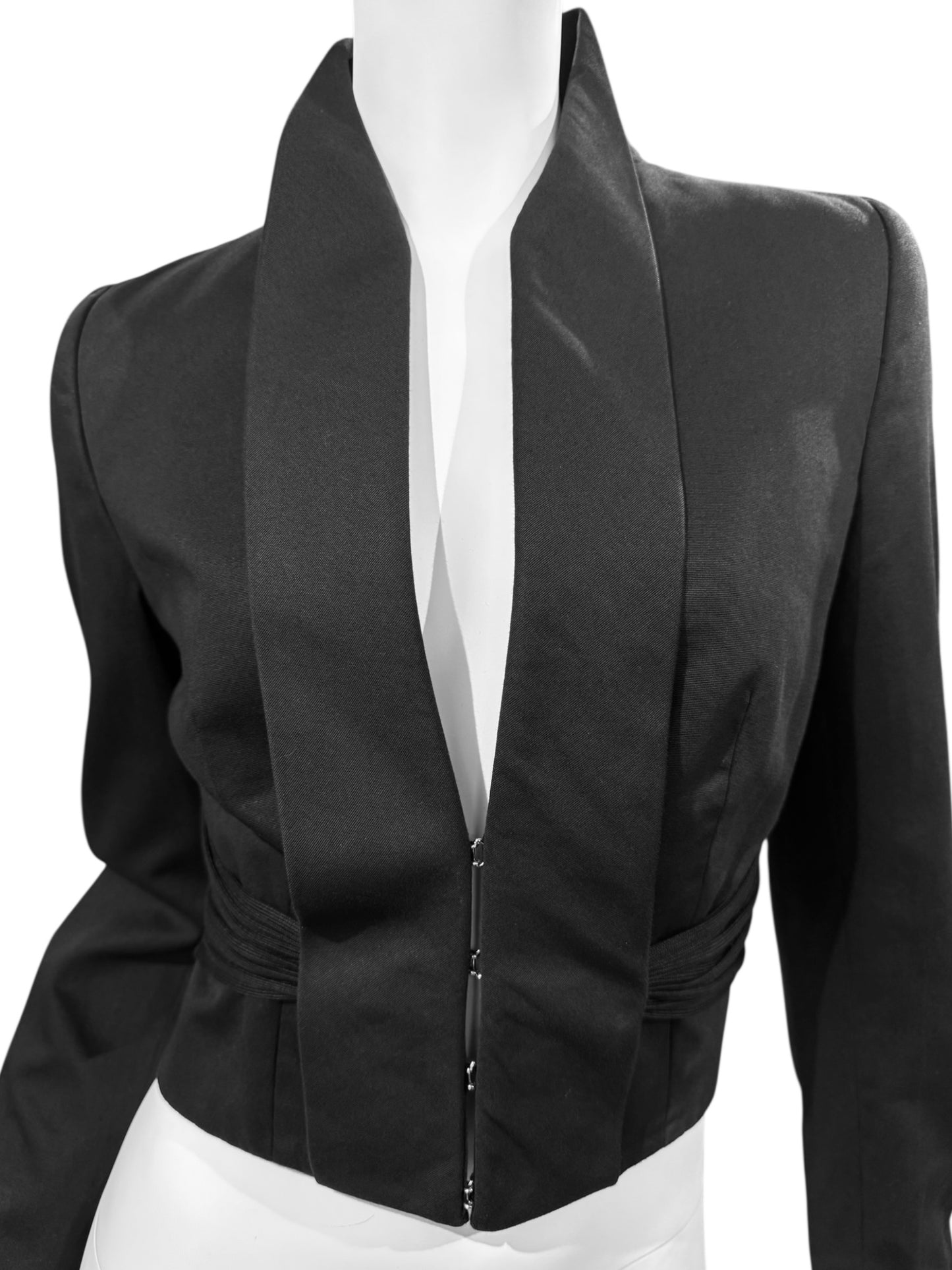 ALEXANDER MCQUEEN SS2002 «THE DANCE OF THE TWISTED BULL» BLACK LACE-UP BLAZER