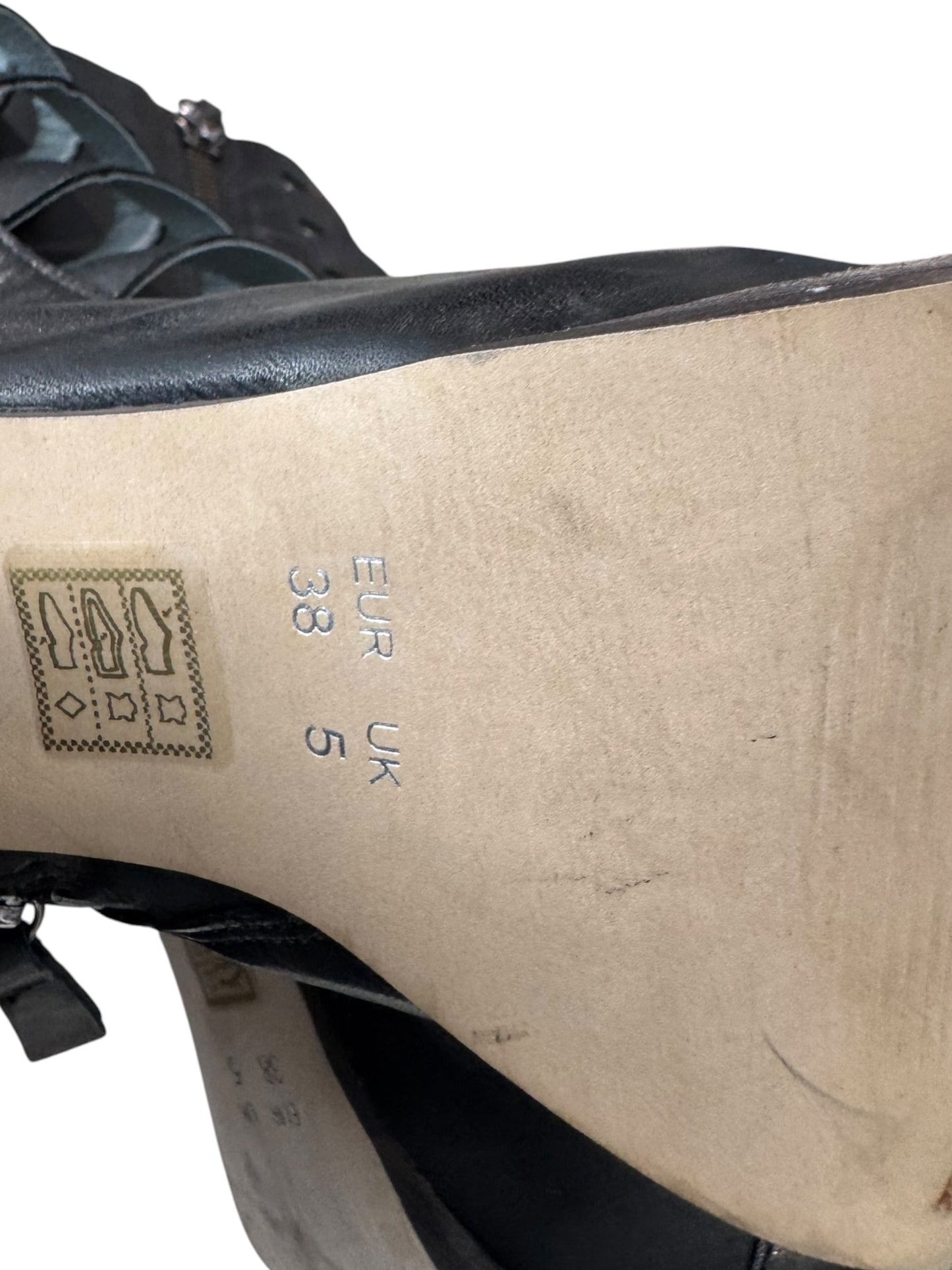 SOPHIA KOKOSALAKI 2010s BLACK LEATHER STRAPPY ANKLE BOOTS