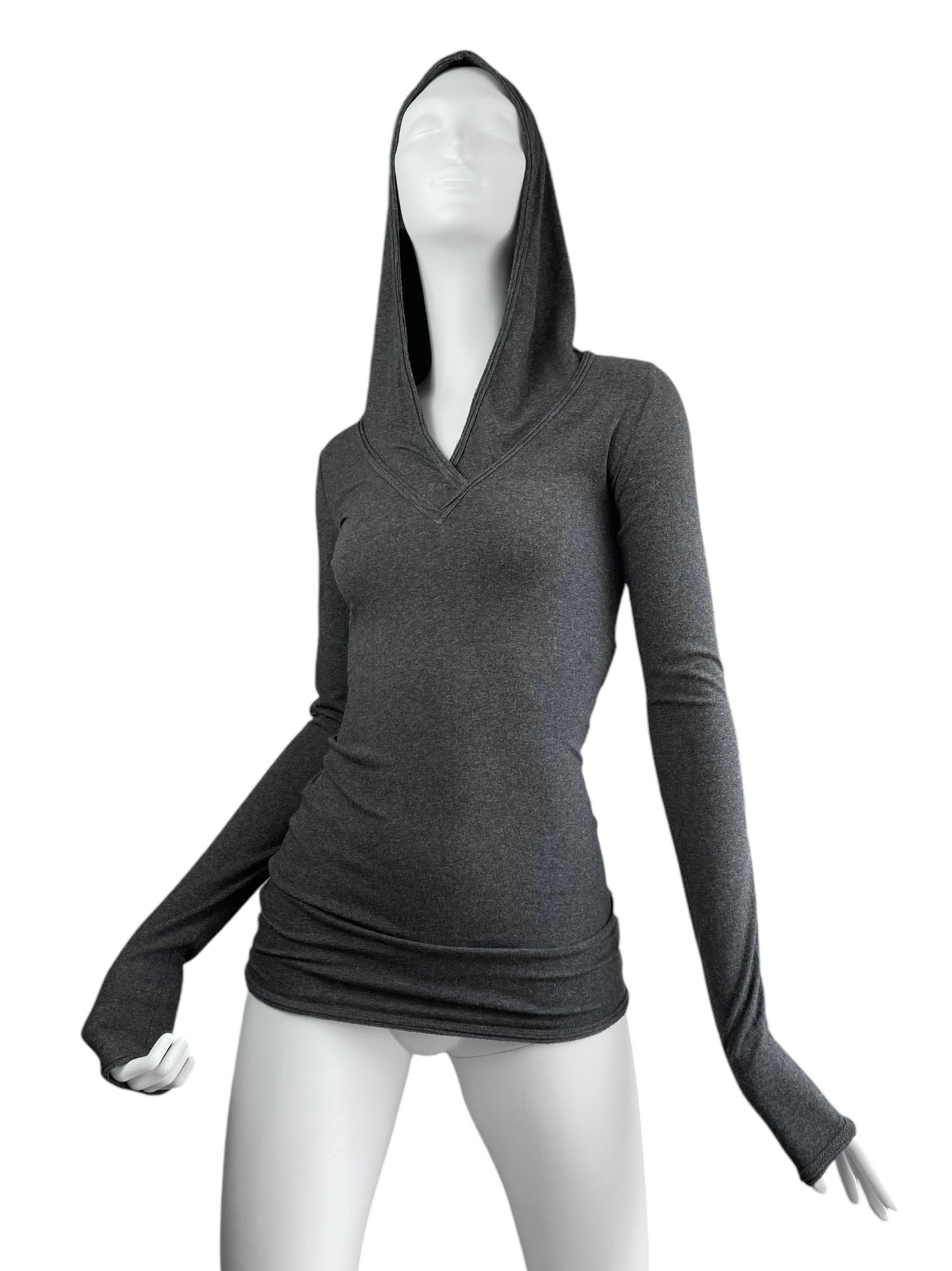 PLEIN SUD JEANIUS 2010s GREY HOODED TOP