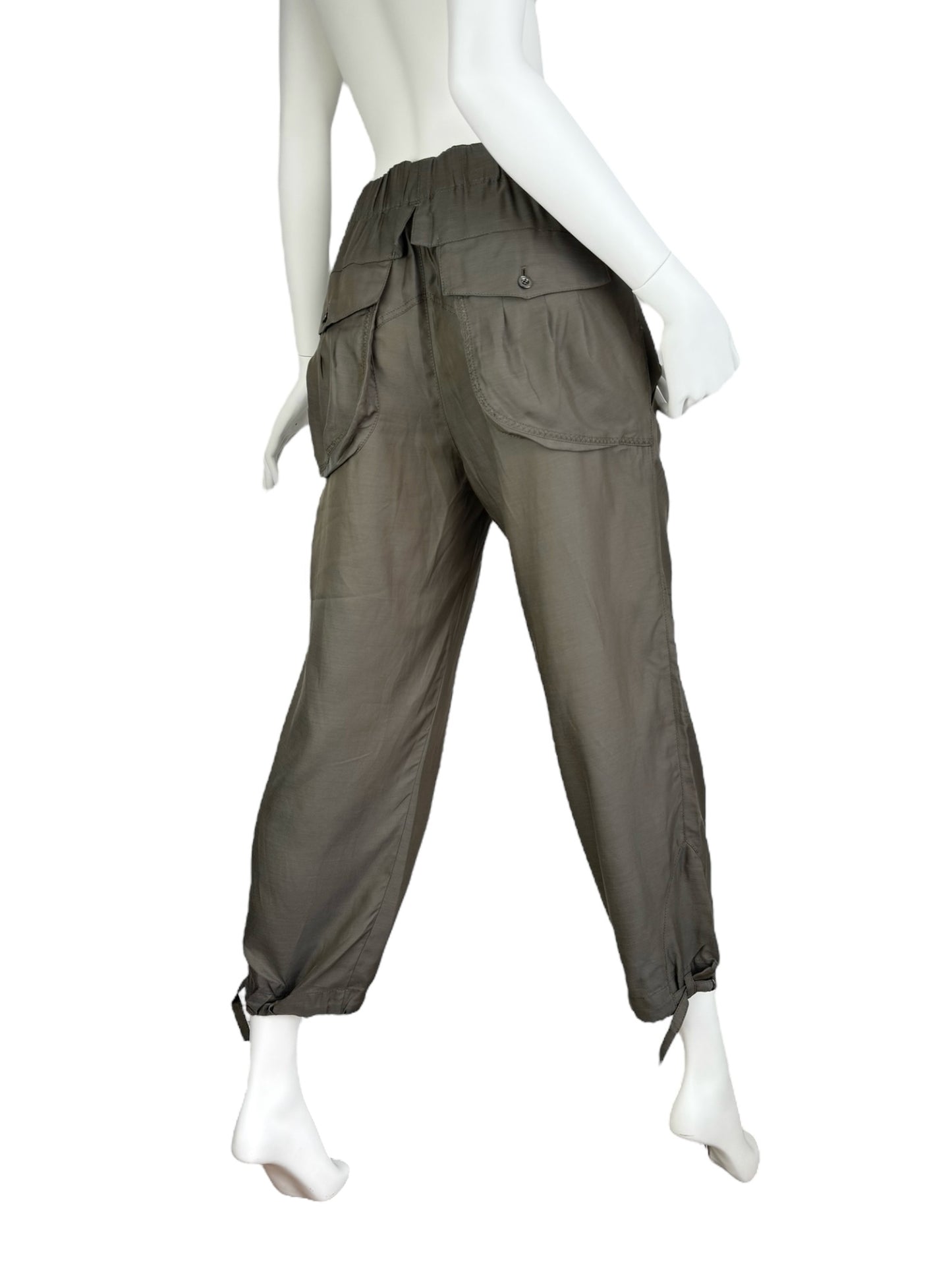 HIROKO KOSHINO 2010s KHAKI PARACHUTE PANTS