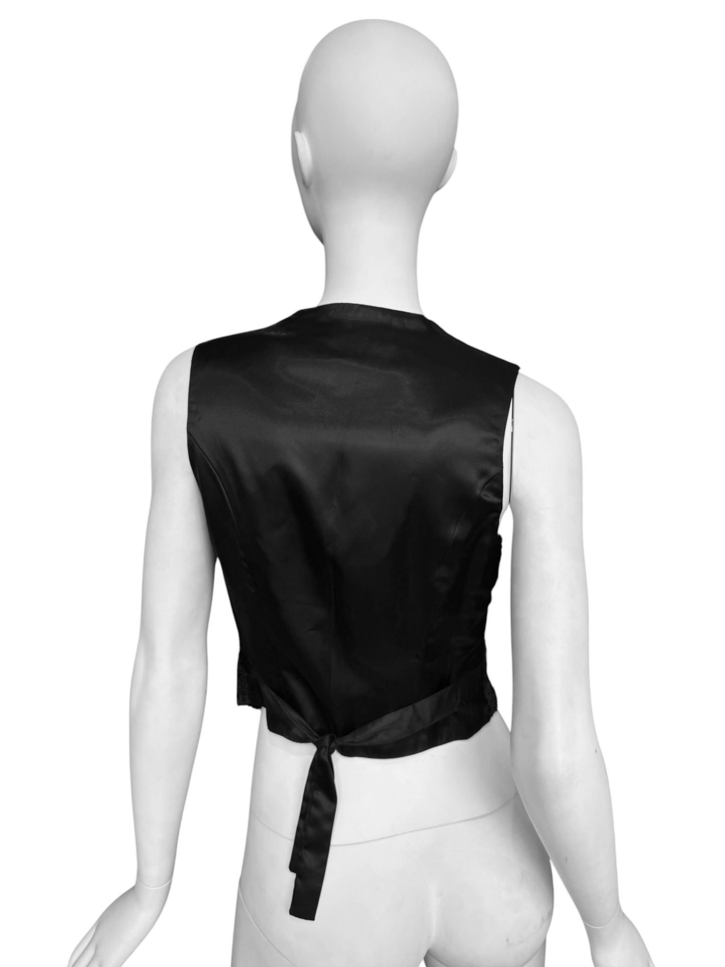 KATHARINE HAMNETT 1998 BLACK SEQUINS VEST