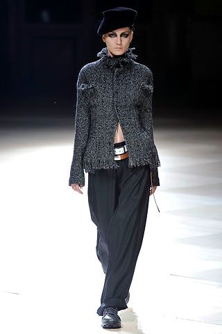 YOHJI YAMAMOTO FW2008 GREY SILK & WOOL TWEED JACKET