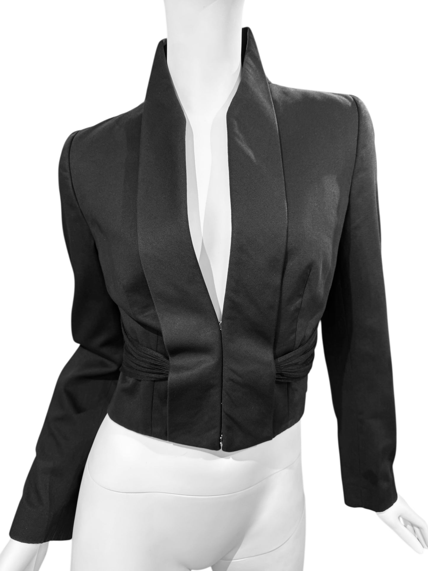 ALEXANDER MCQUEEN SS2002 «THE DANCE OF THE TWISTED BULL» BLACK LACE-UP BLAZER