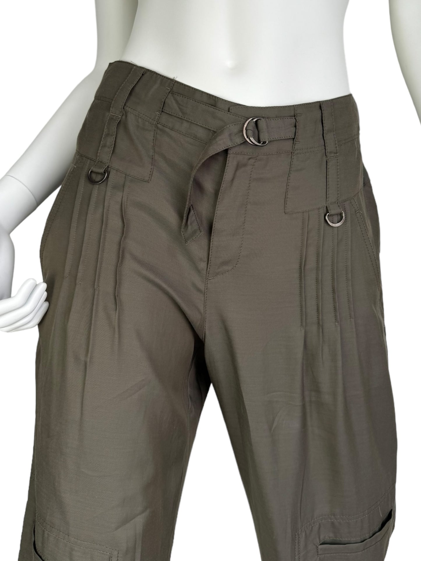 HIROKO KOSHINO 2010s KHAKI PARACHUTE PANTS