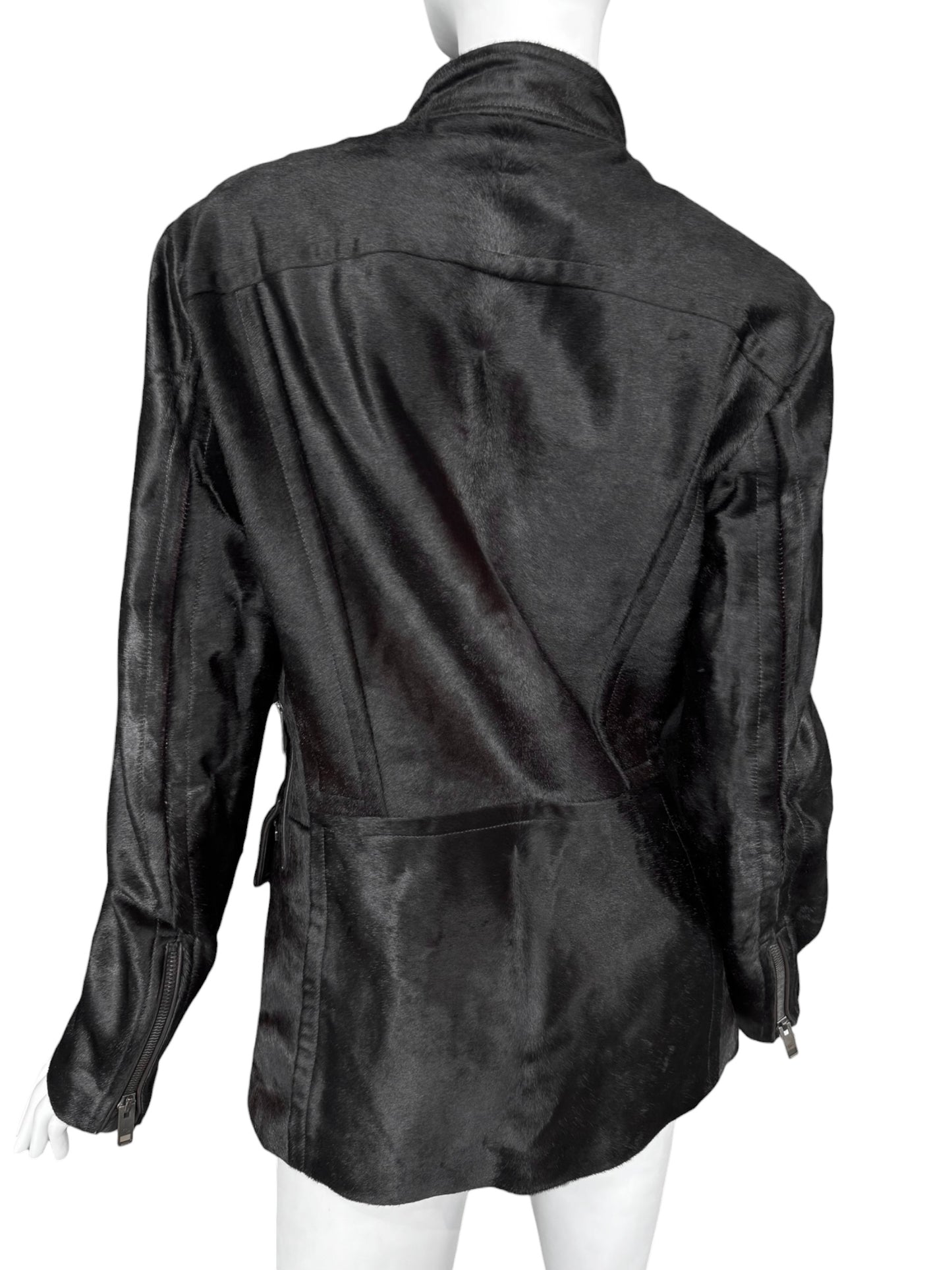 GUCCI FW2004 BY TOM FORD EBONY PONY HAIR JACKET
