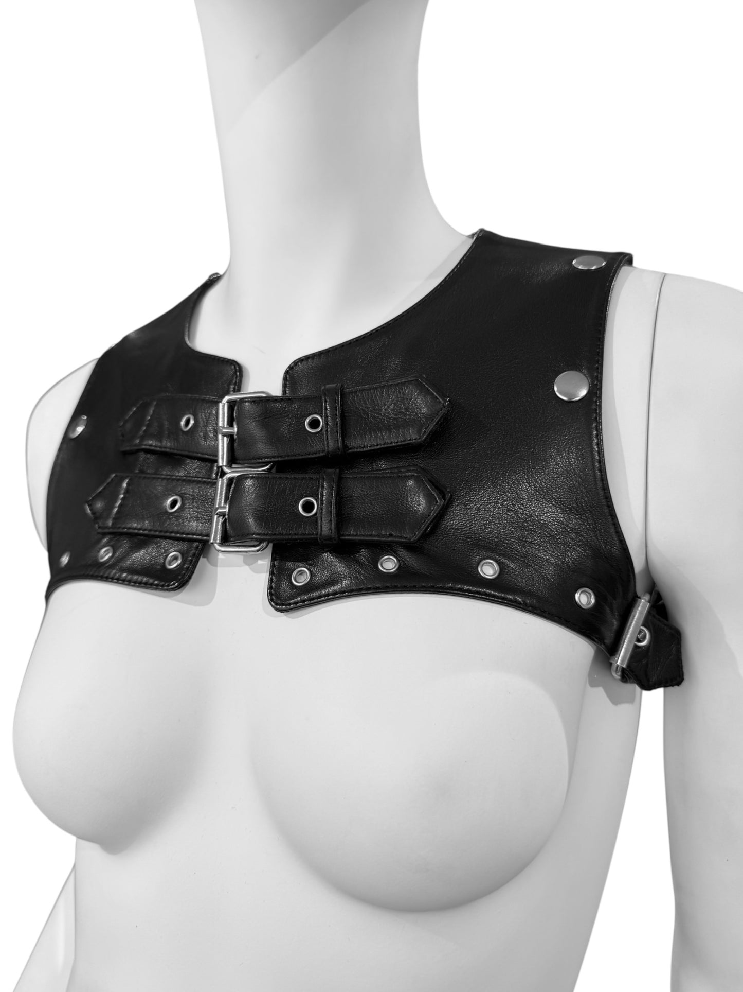 PLEIN SUD FW2002 BLACK LEATHER BONDAGE HARNESS
