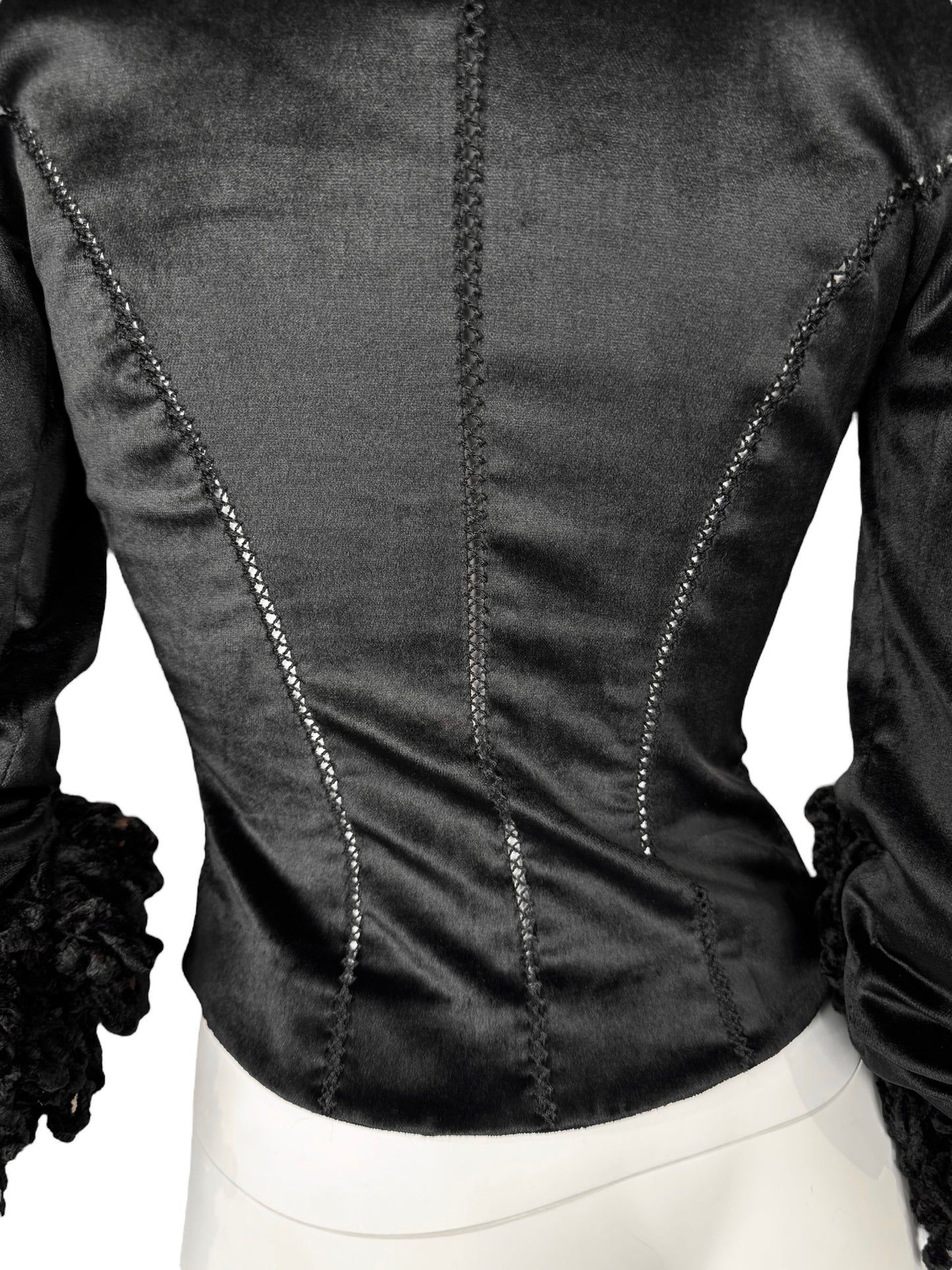 FAYÇAL AMOR FW1994 BLACK VELVET CORSET JACKET
