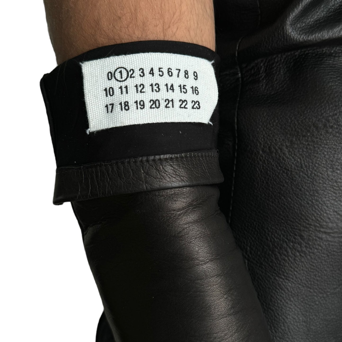 MAISON MARGIELA FW2009 BLACK LEATHER FINGERLESS GLOVES