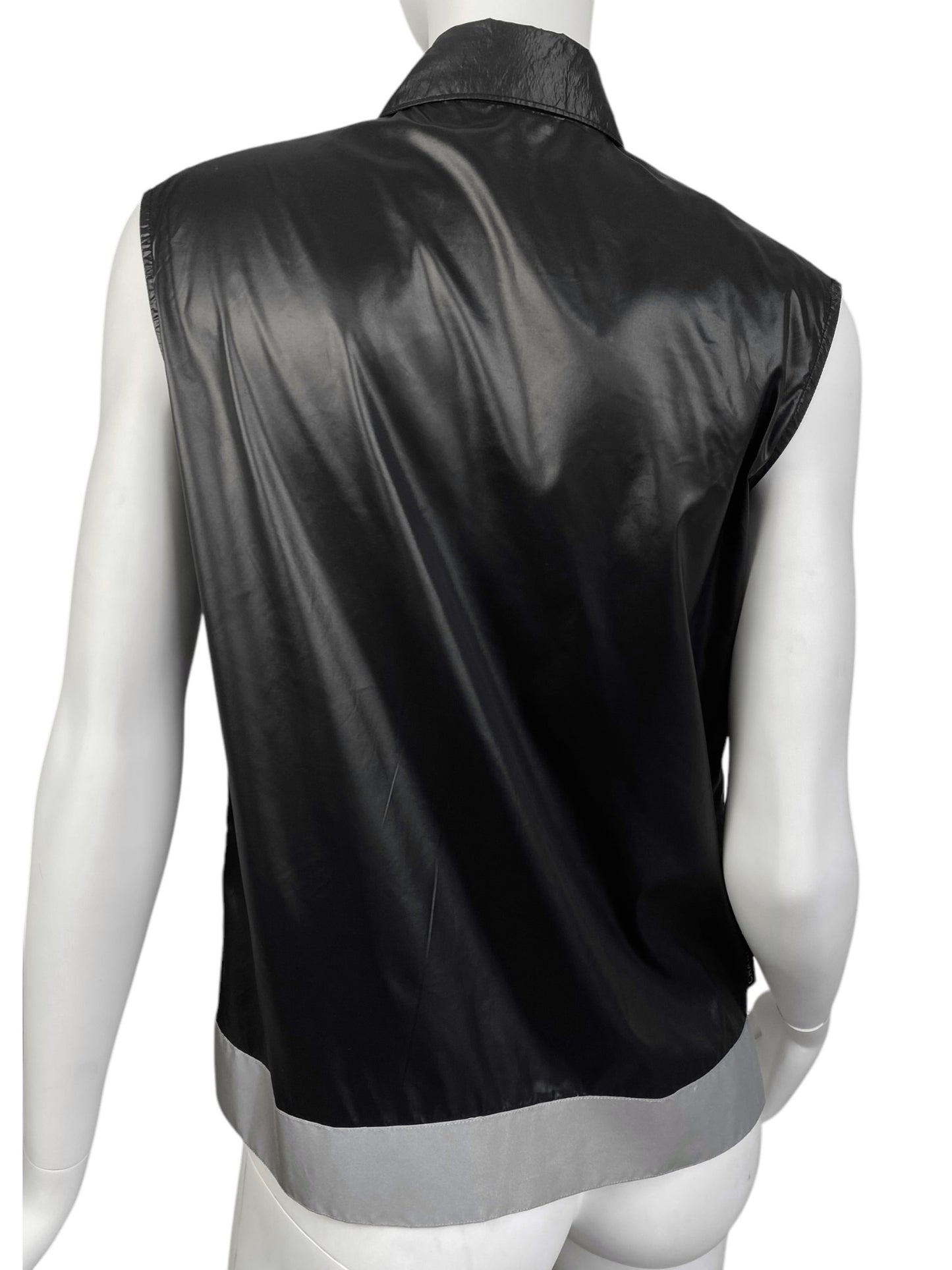 CHANEL SS1999 BY KARL LAGERFELD BLACK NYLON REFLECTIVE HEM VEST