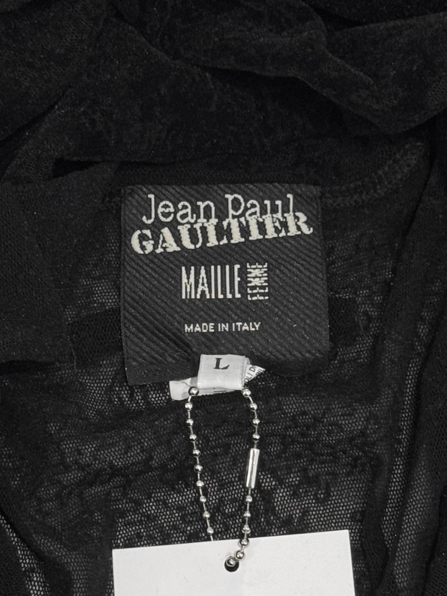 JEAN PAUL GAULTIER 2000s BLACK MESH TATTOO TANK TOP