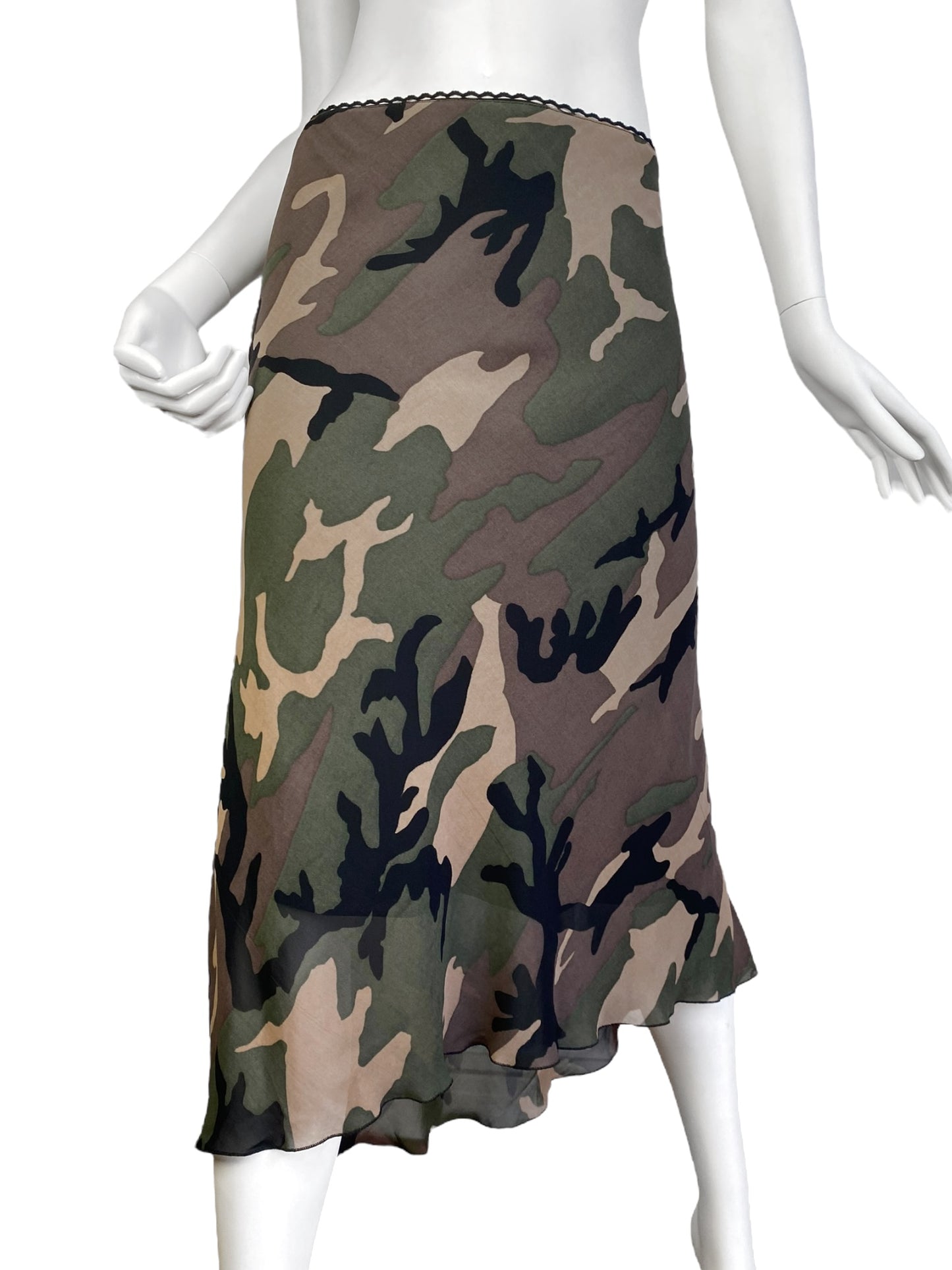 KADRA 2000s CAMO MAXI SKIRT