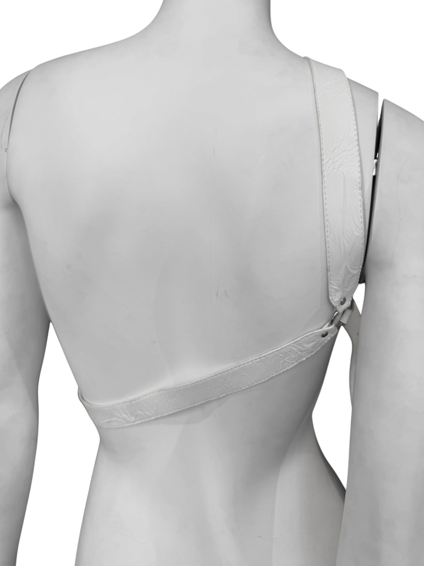 NOIR KEI NINOMIYA FW2020 WHITE RUFFLES HARNESS