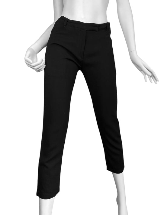 ANN DEMEULEMEESTER 2000s BLACK CAPRI PANTS