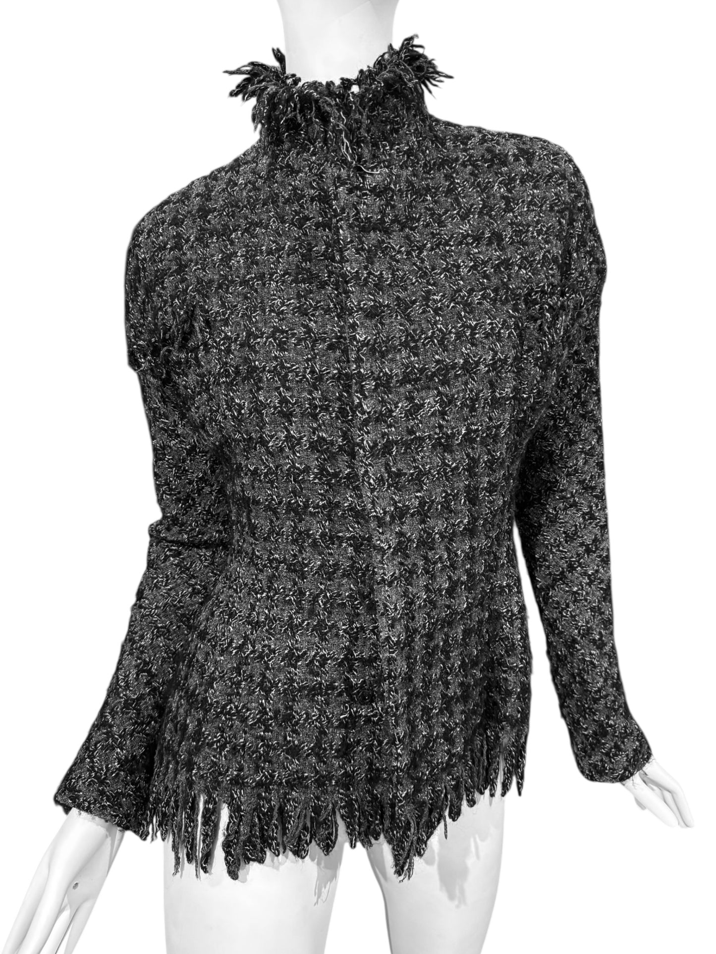 YOHJI YAMAMOTO FW2008 GREY SILK & WOOL TWEED JACKET