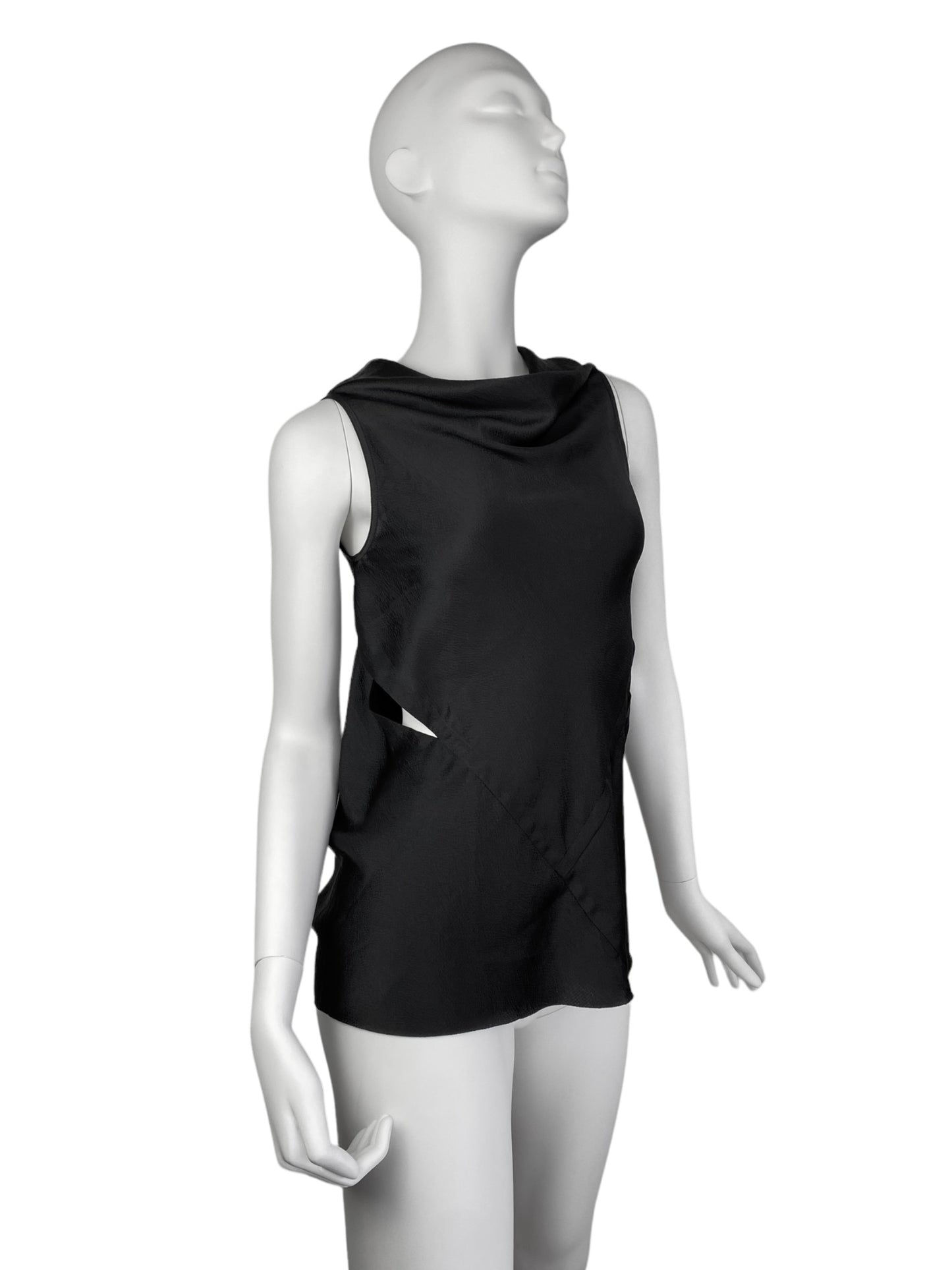 RICK OWENS SS2020 BLACK CUT OUT OPEN BACK TANK TOP