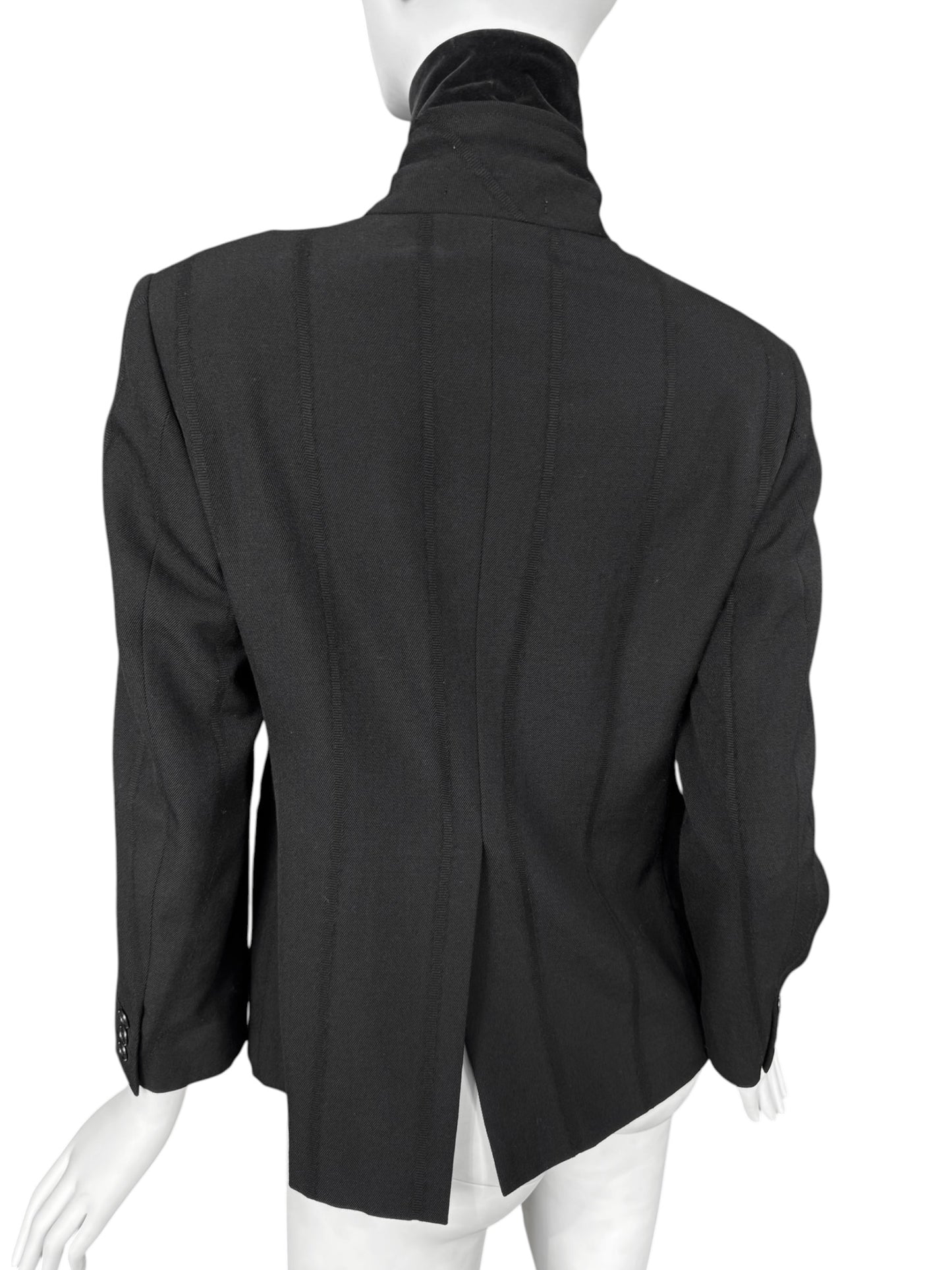 COMME DES GARÇONS FW2001 BLACK WOOL ASYMMETRICAL BLAZER