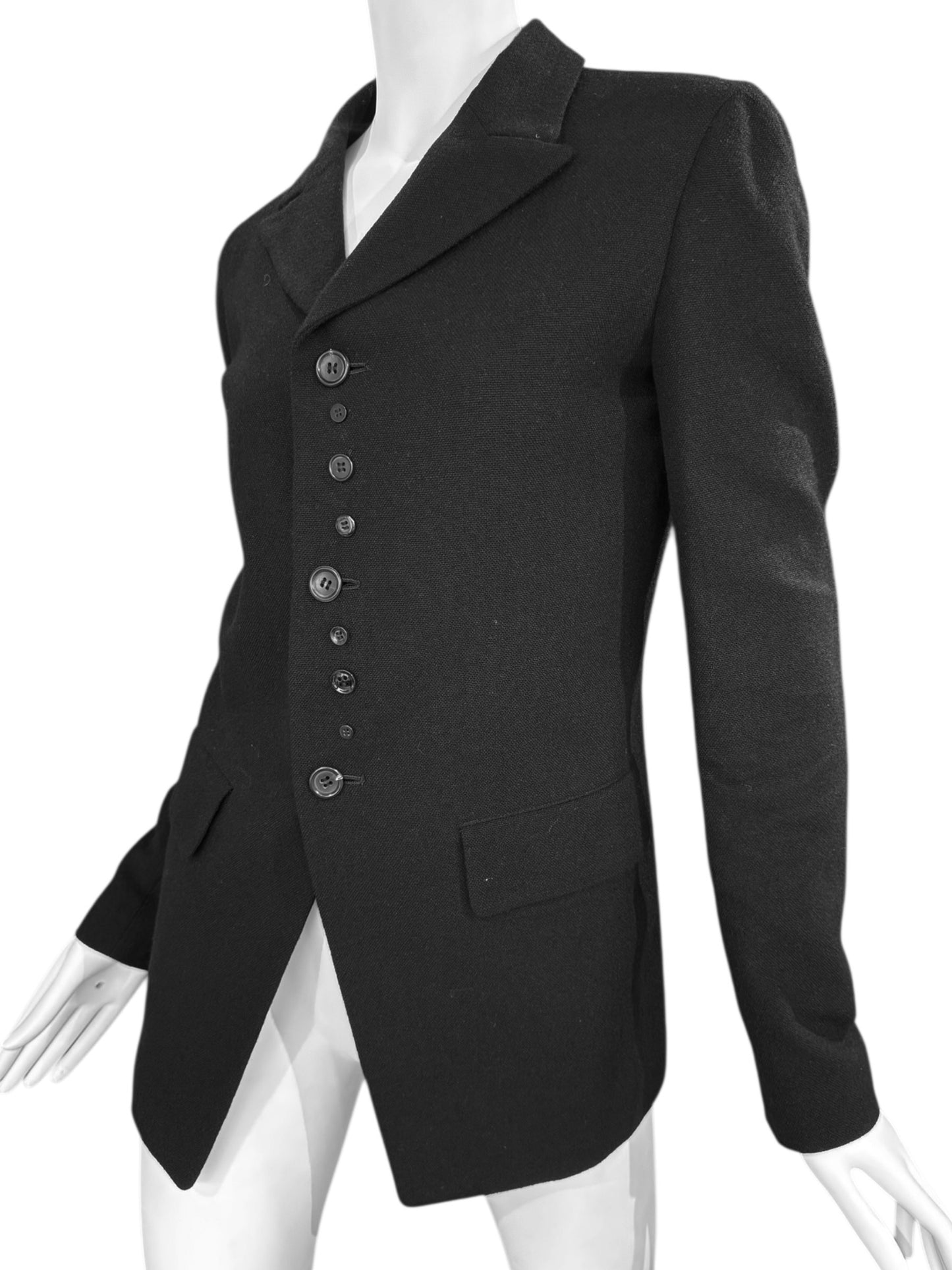 Y’S YOHJI YAMAMOTO FW1997 BLACK WOOL BUTTONS BLAZER
