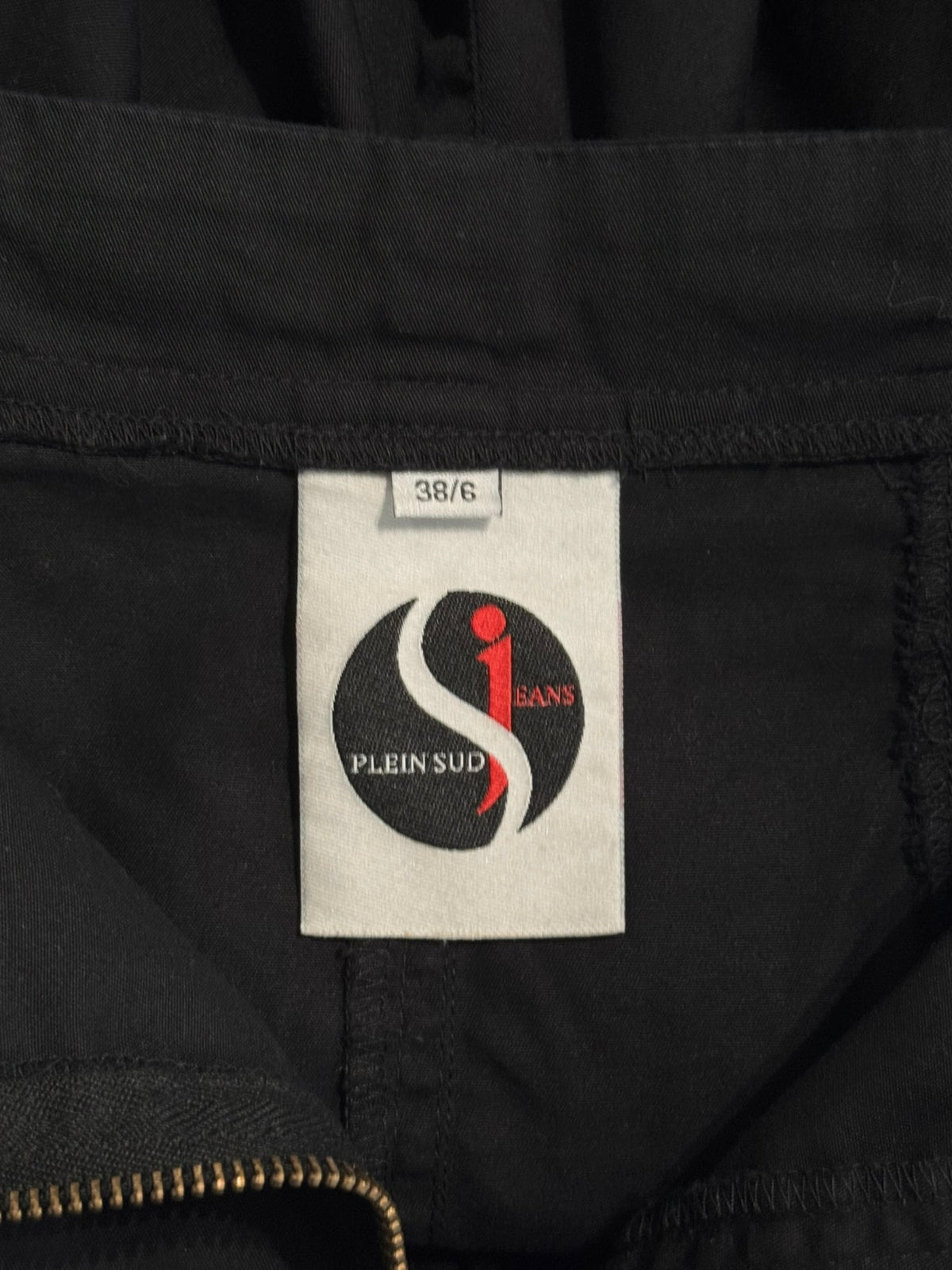 PLEIN SUD JEANS SS2004 BLACK HIGH WAISTED MINI SKIRT