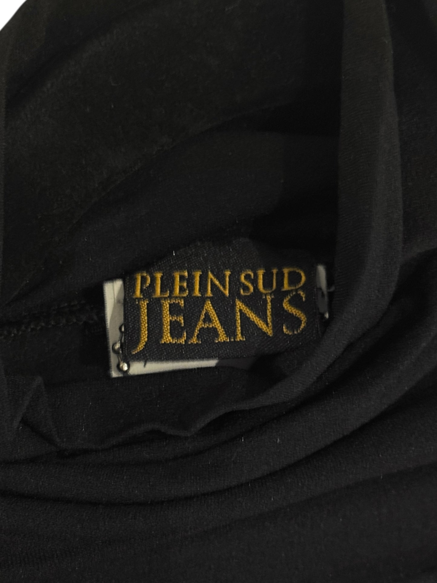 PLEIN SUD JEANS 2000s BLACK CUT OUT MIDI DRESS