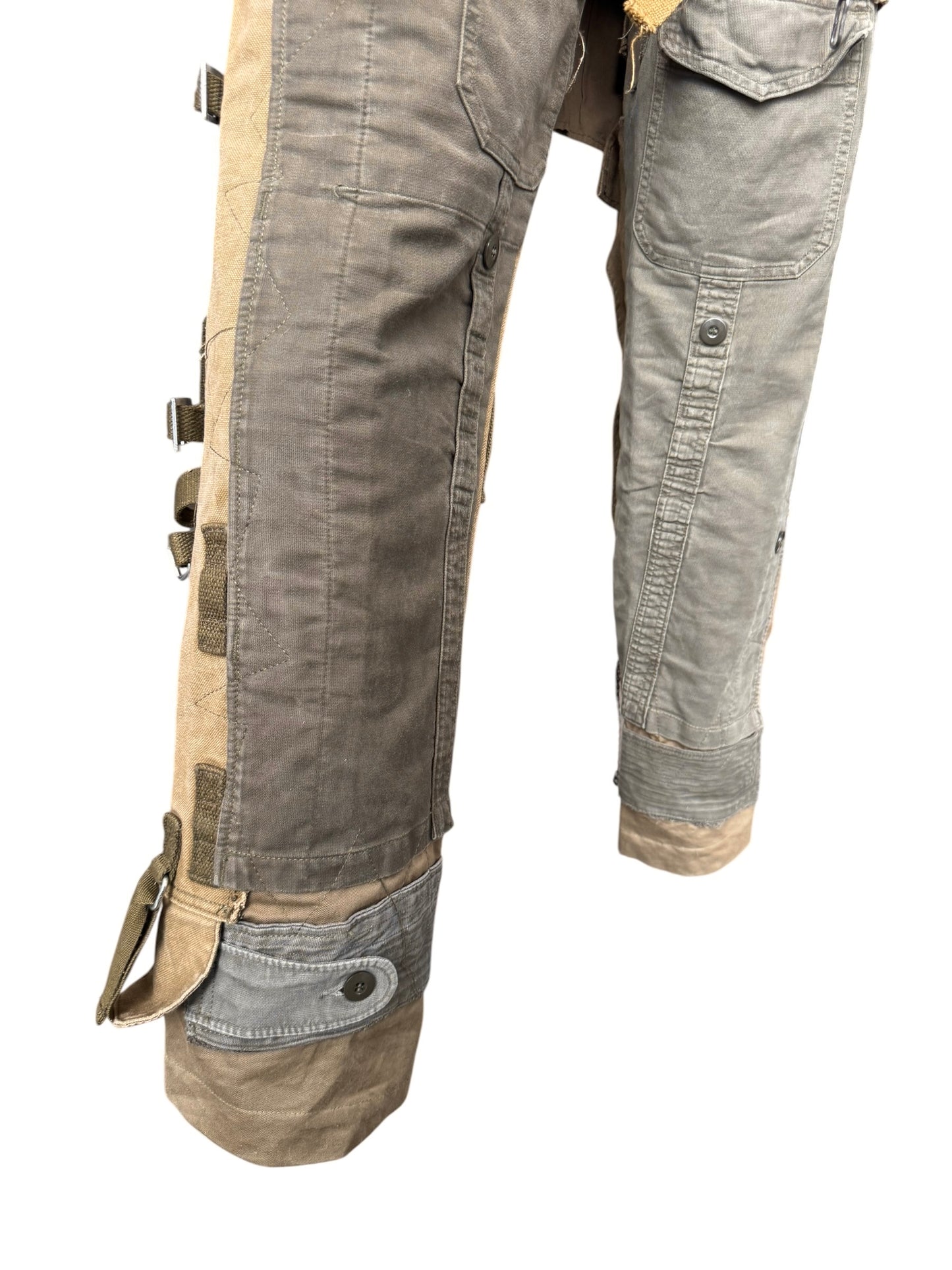 DOLCE & GABBANA FW2003 KHAKI MILITARY RECONSTRUCTED PANTS