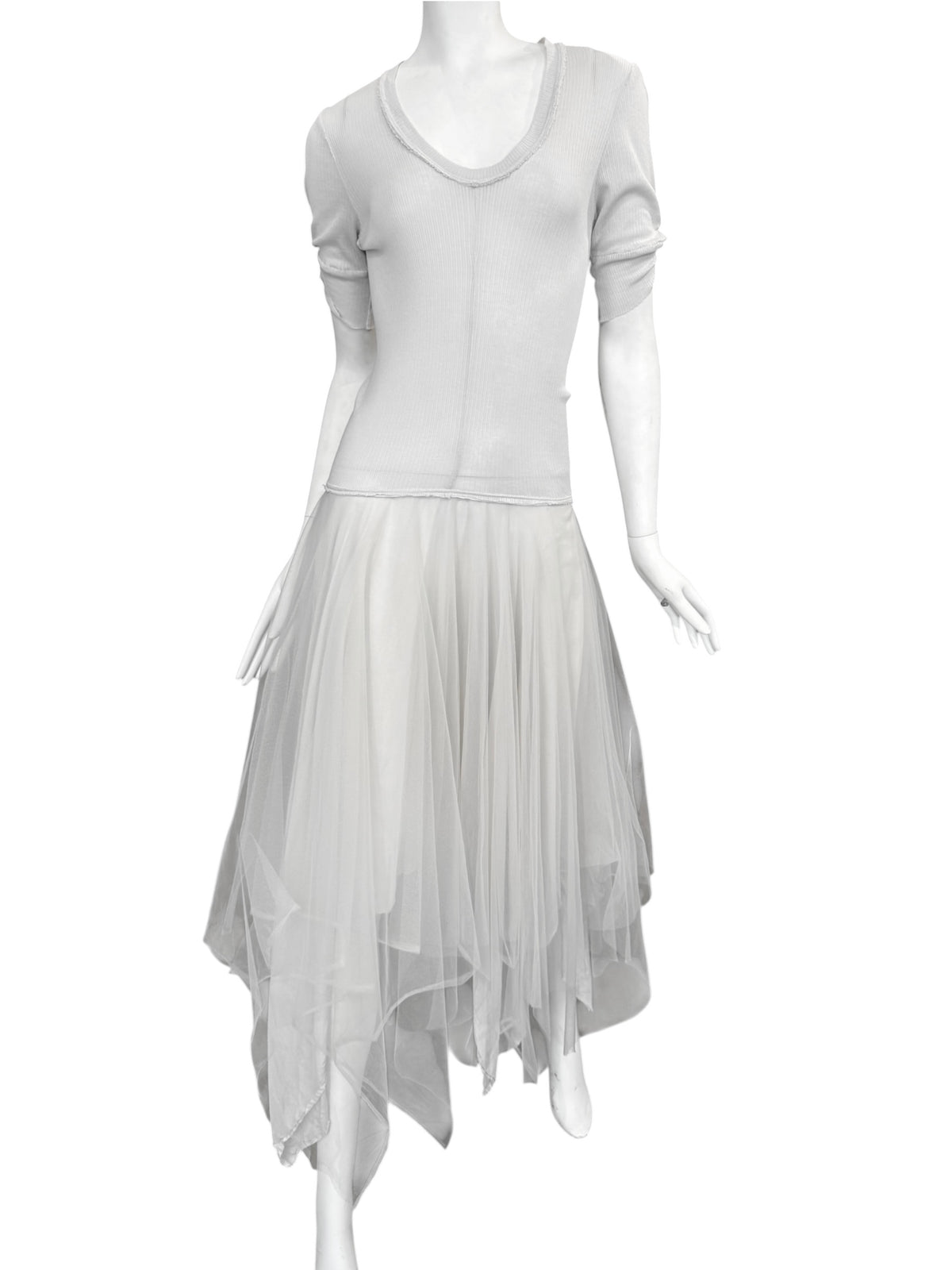 MARC LE BIHAN 2020s LIGHT GREY BALLERINA MAXI DRESS