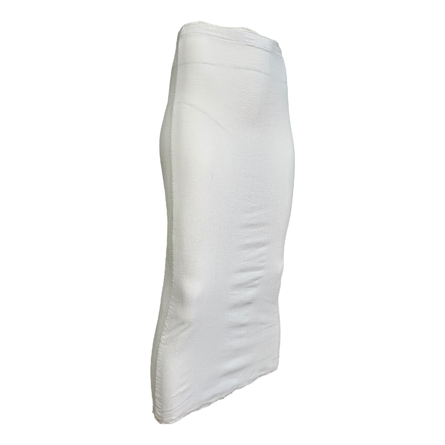 MARC LE BIHAN 2020s WHITE STRETCH SILK MAXI SKIRT