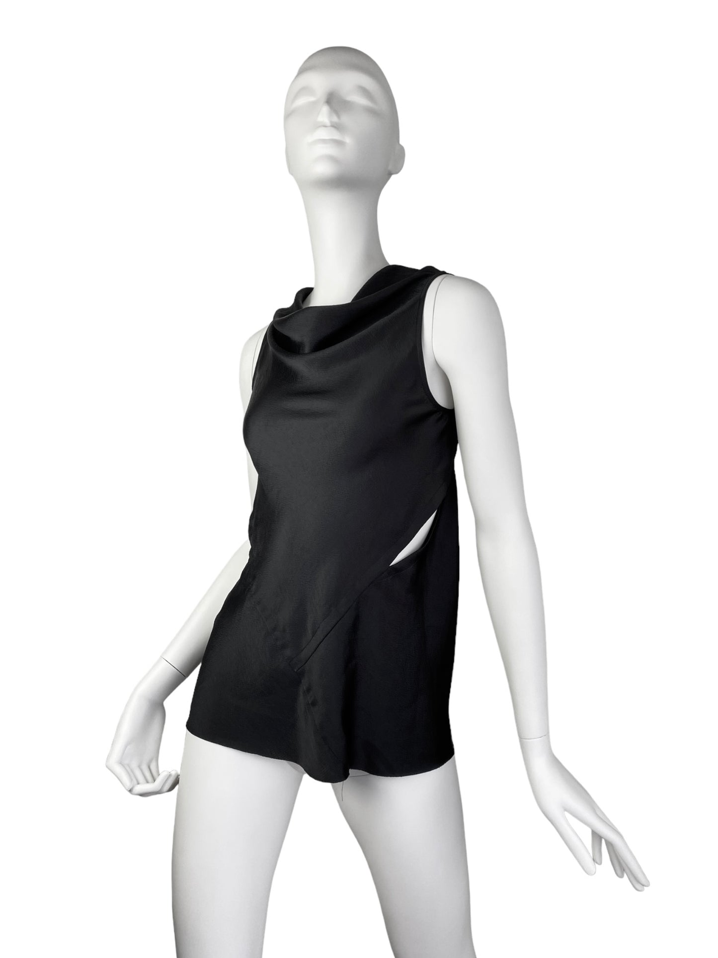 RICK OWENS SS2020 BLACK CUT OUT OPEN BACK TANK TOP