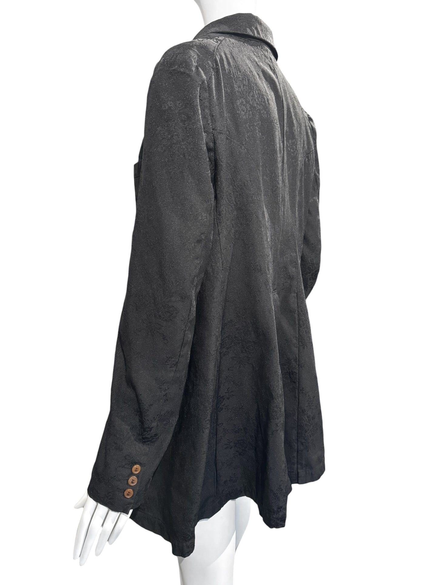 COMME DES GARÇONS 2015 BLACK FLORAL JACQUARD BLAZER