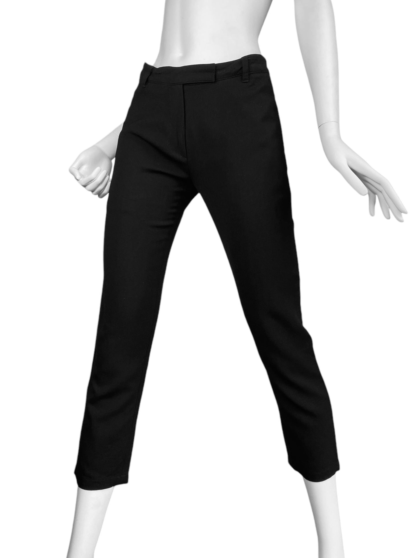 ANN DEMEULEMEESTER 2000s BLACK CAPRI PANTS