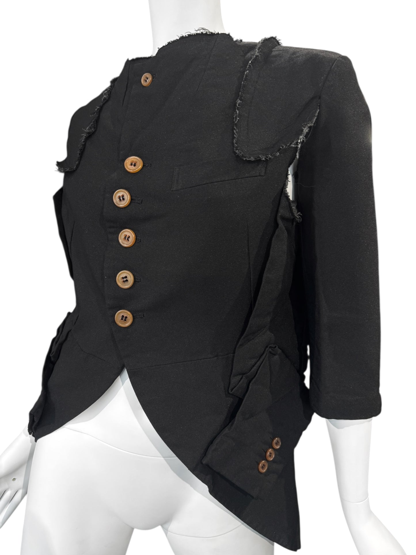 COMME DES GARÇONS SS2013 BLACK DECONSTRUCTED JACKET