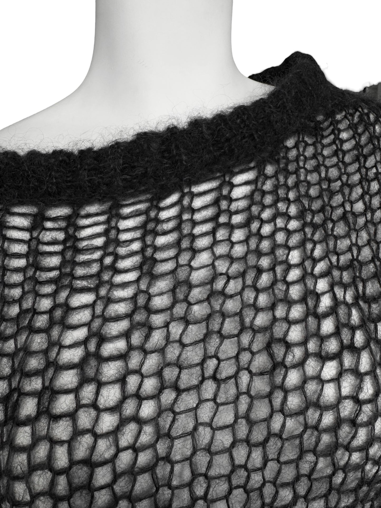 ISABEL BENENATO FW2014 GREY MOHAIR BLEND SWEATER