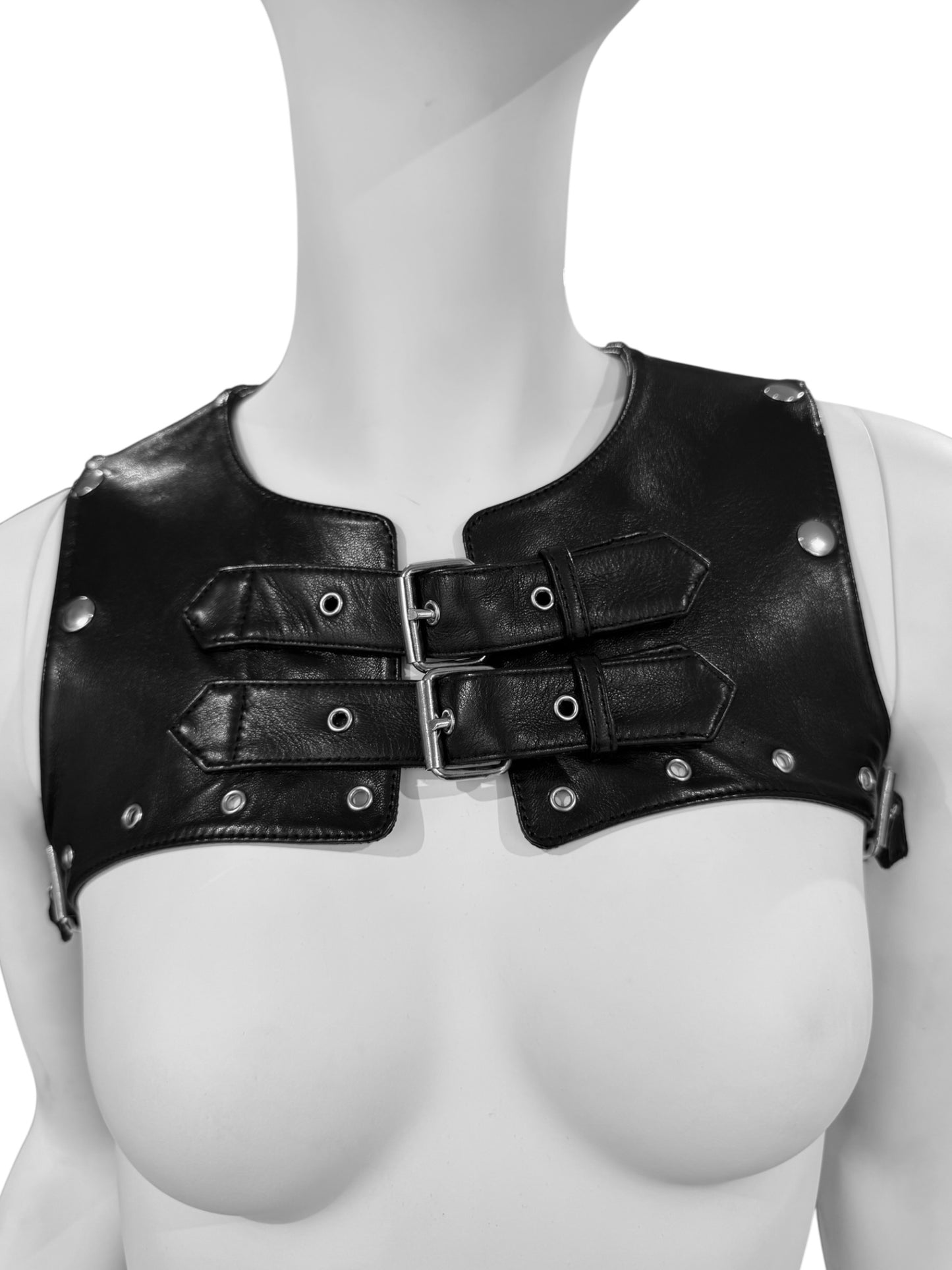 PLEIN SUD FW2002 BLACK LEATHER BONDAGE HARNESS