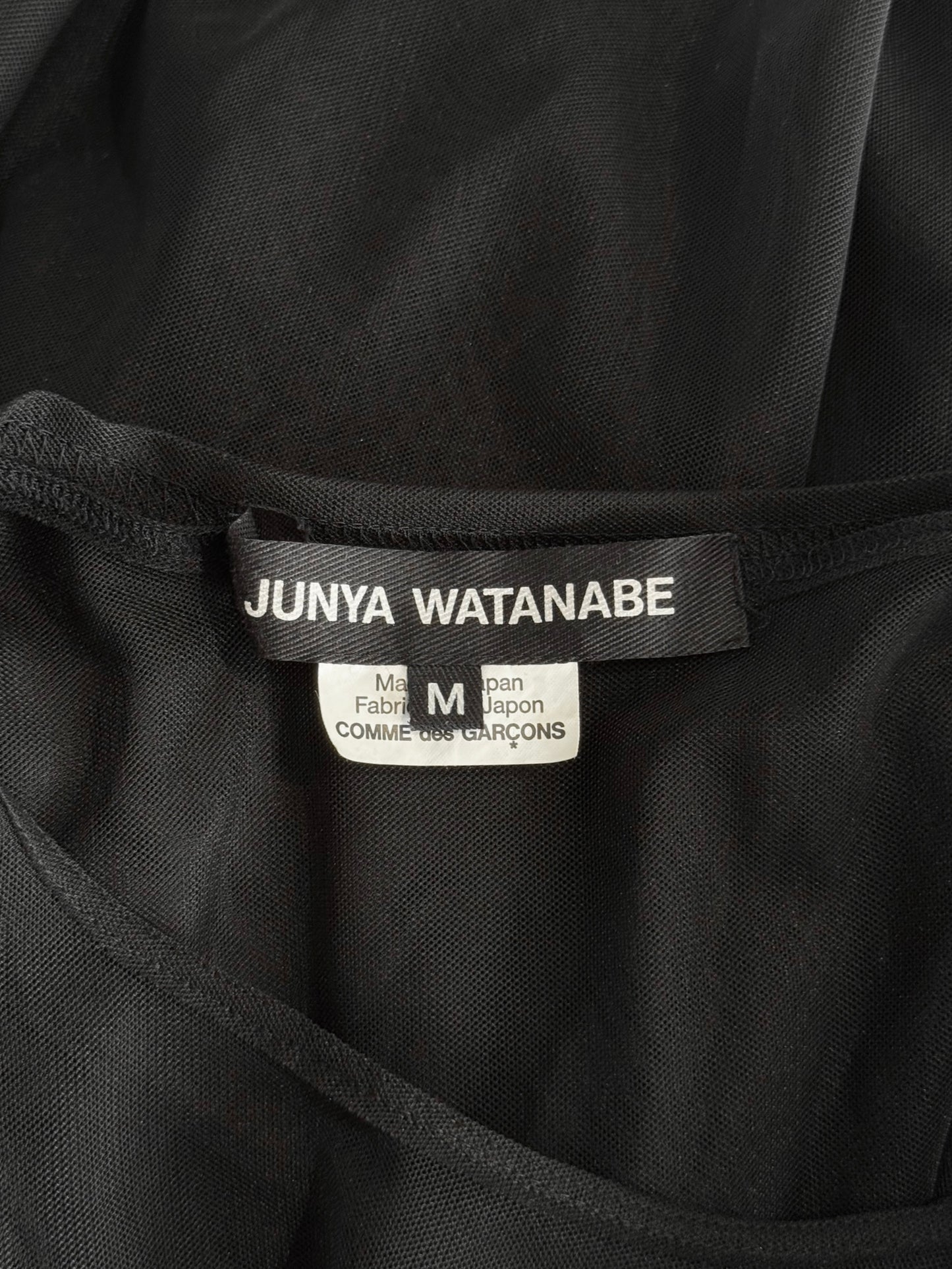 JUNYA WATANABE 2020s BLACK LAYERED DRAPED TANK TOP