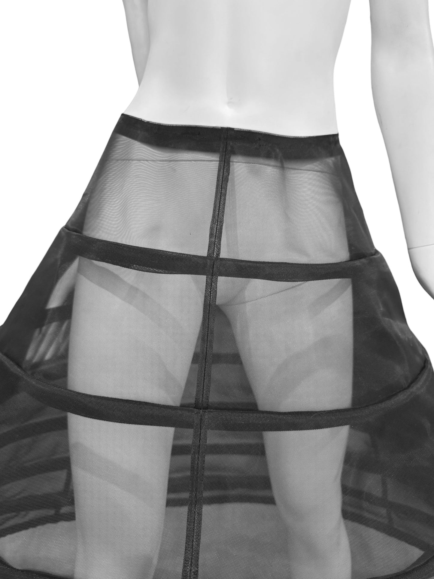 YOHJI YAMAMOTO SS1997 BLACK SHEER CRINOLINE SKIRT