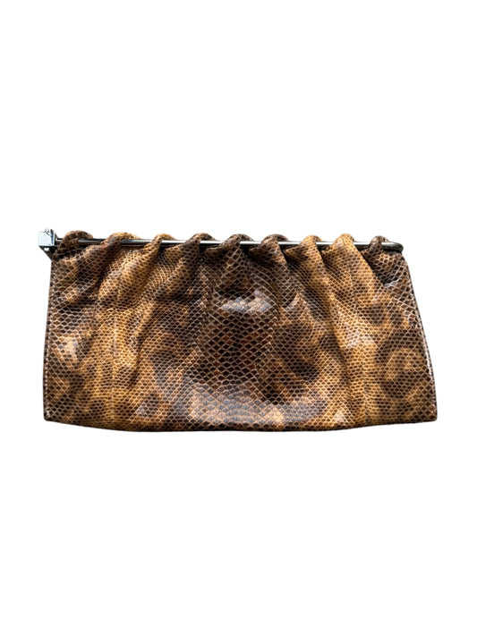 GUCCI FW1999 BY TOM FORD BROWN LIZARD LEATHER CLUTCH