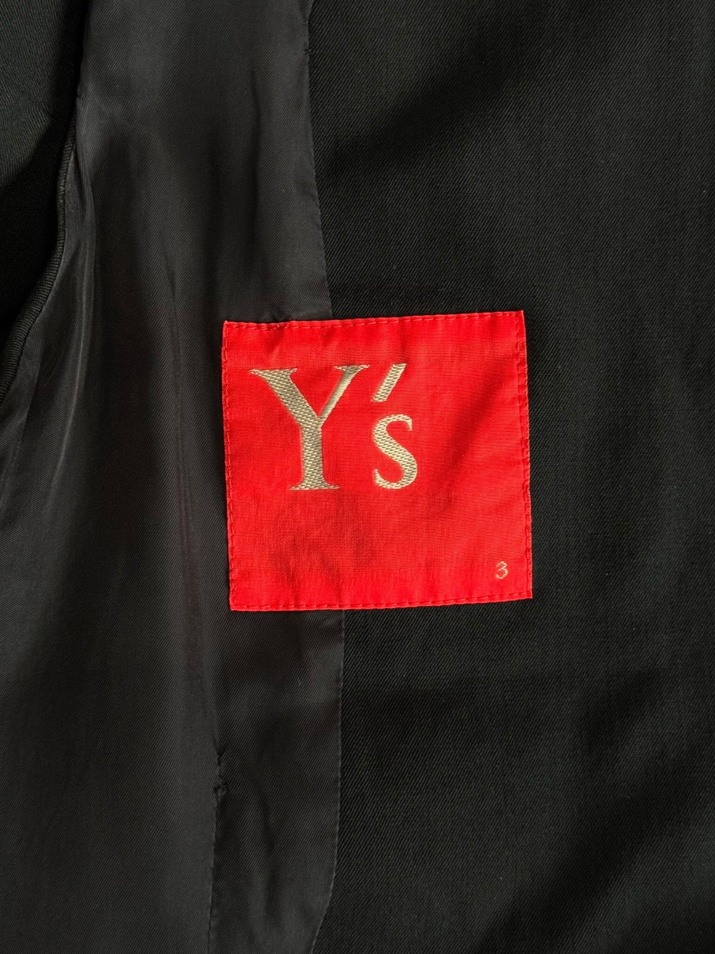 Y’S YOHJI YAMAMOTO 2000s BLACK WOOL ASYMMETRICAL VEST