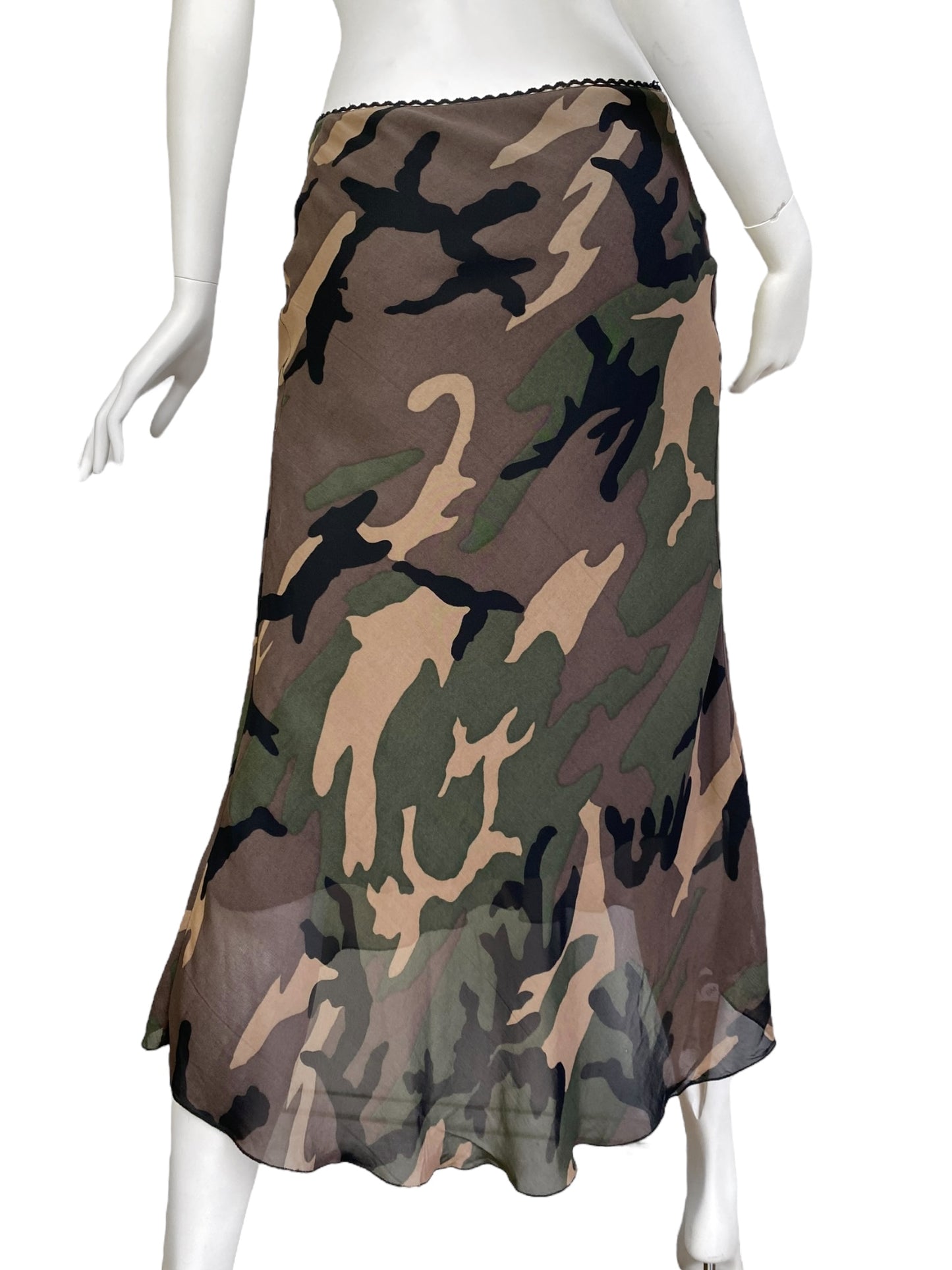 KADRA 2000s CAMO MAXI SKIRT