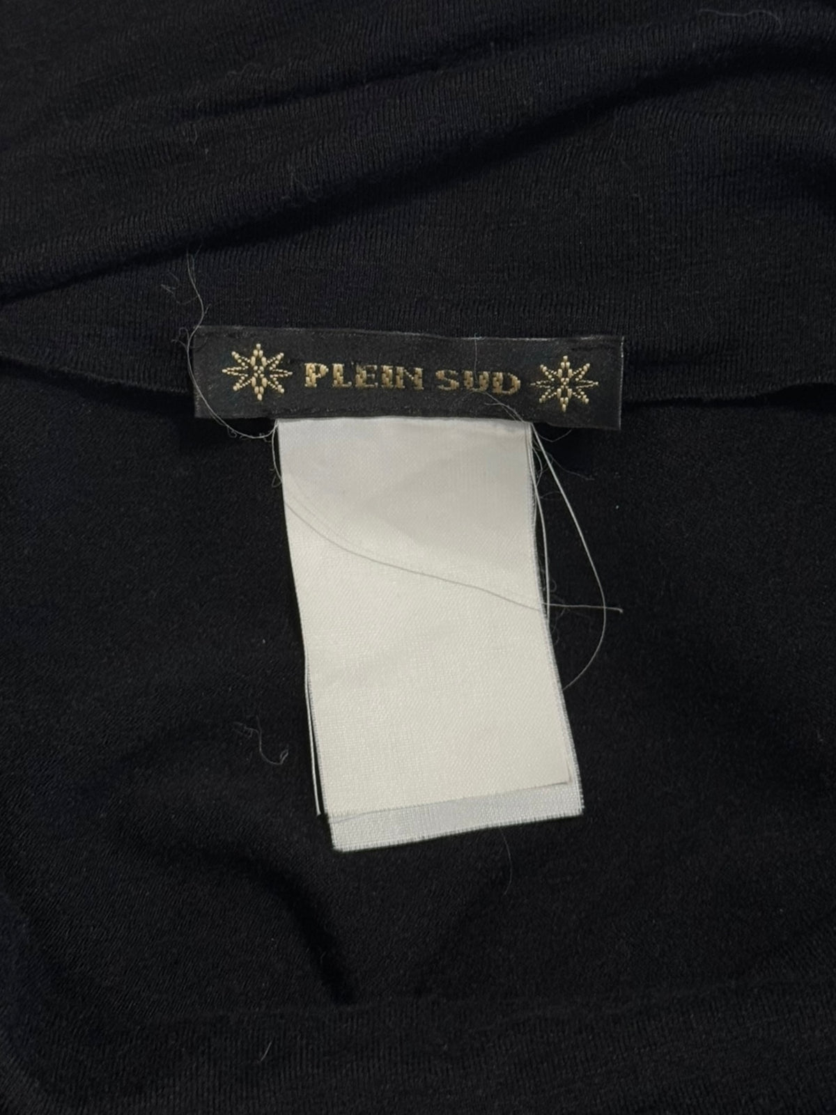 PLEIN SUD FW2003 BLACK ASYMMETRICAL ZIP MINI DRESS
