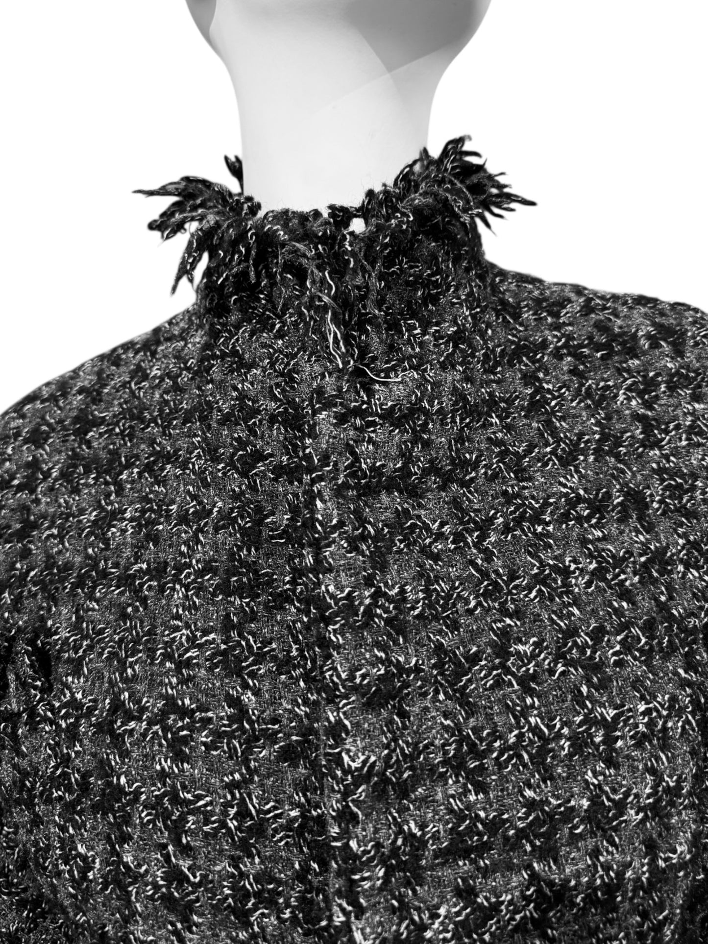 YOHJI YAMAMOTO FW2008 GREY SILK & WOOL TWEED JACKET