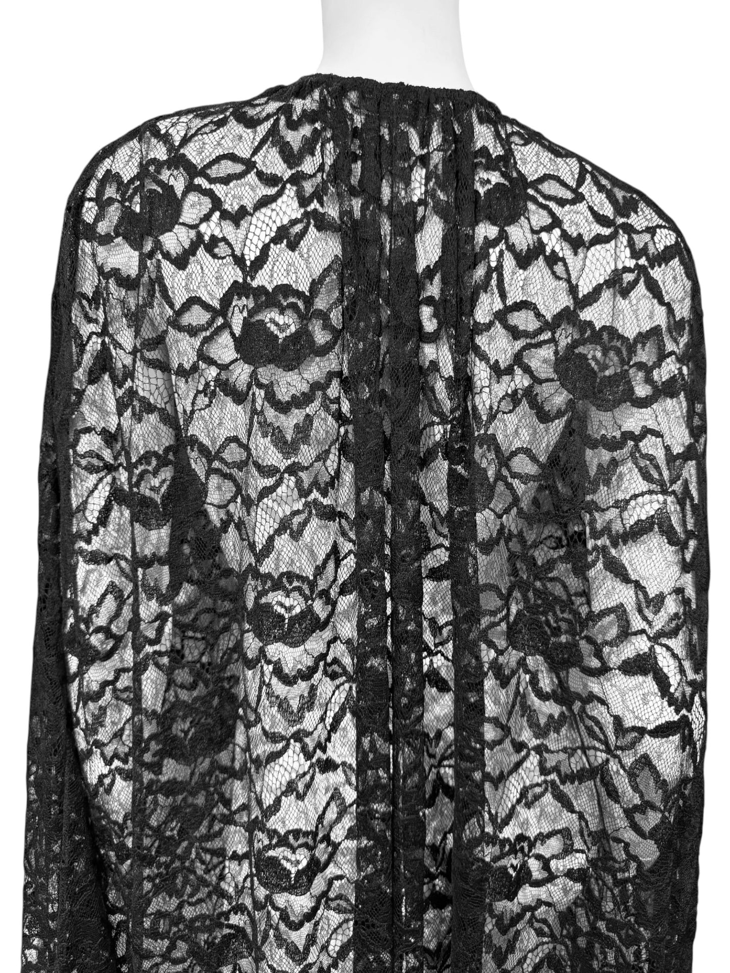 PRADA FW2019 BLACK LACE CAPE