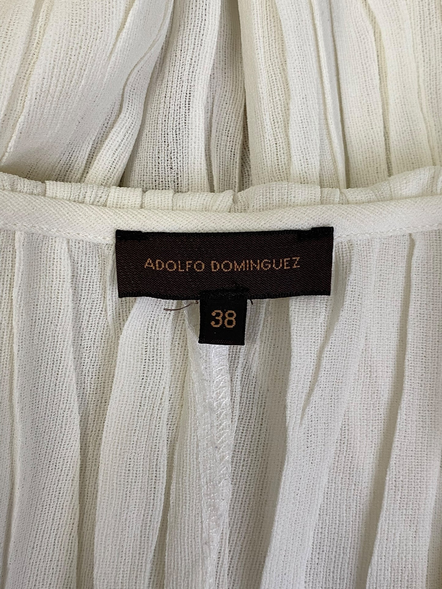 ADOLFO DOMINGUEZ 2000s OFF-WHITE PLEATED SHIRT