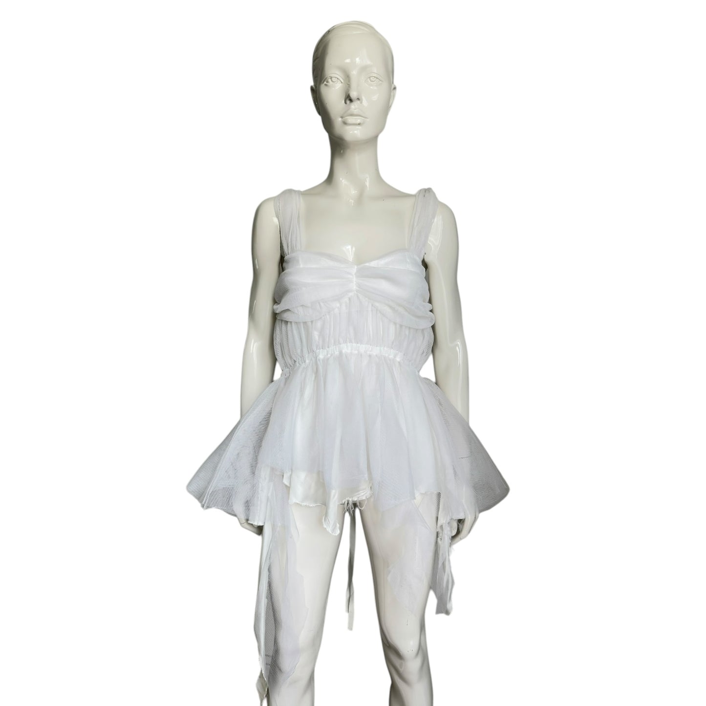 MM6 MARGIELA SS2020 WHITE TULLE TUTU TOP