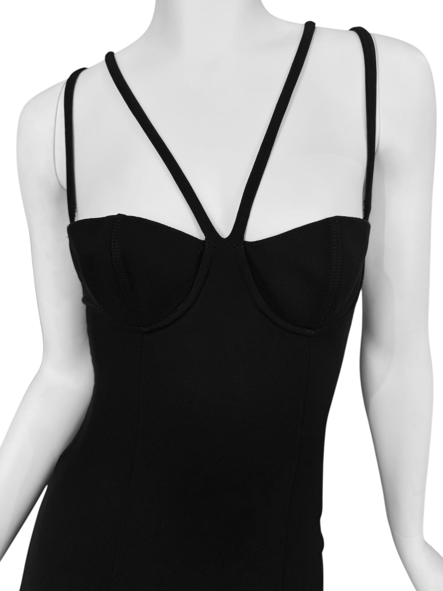 PLEIN SUD SS1992 BLACK DOUBLE STRAP MAXI DRESS