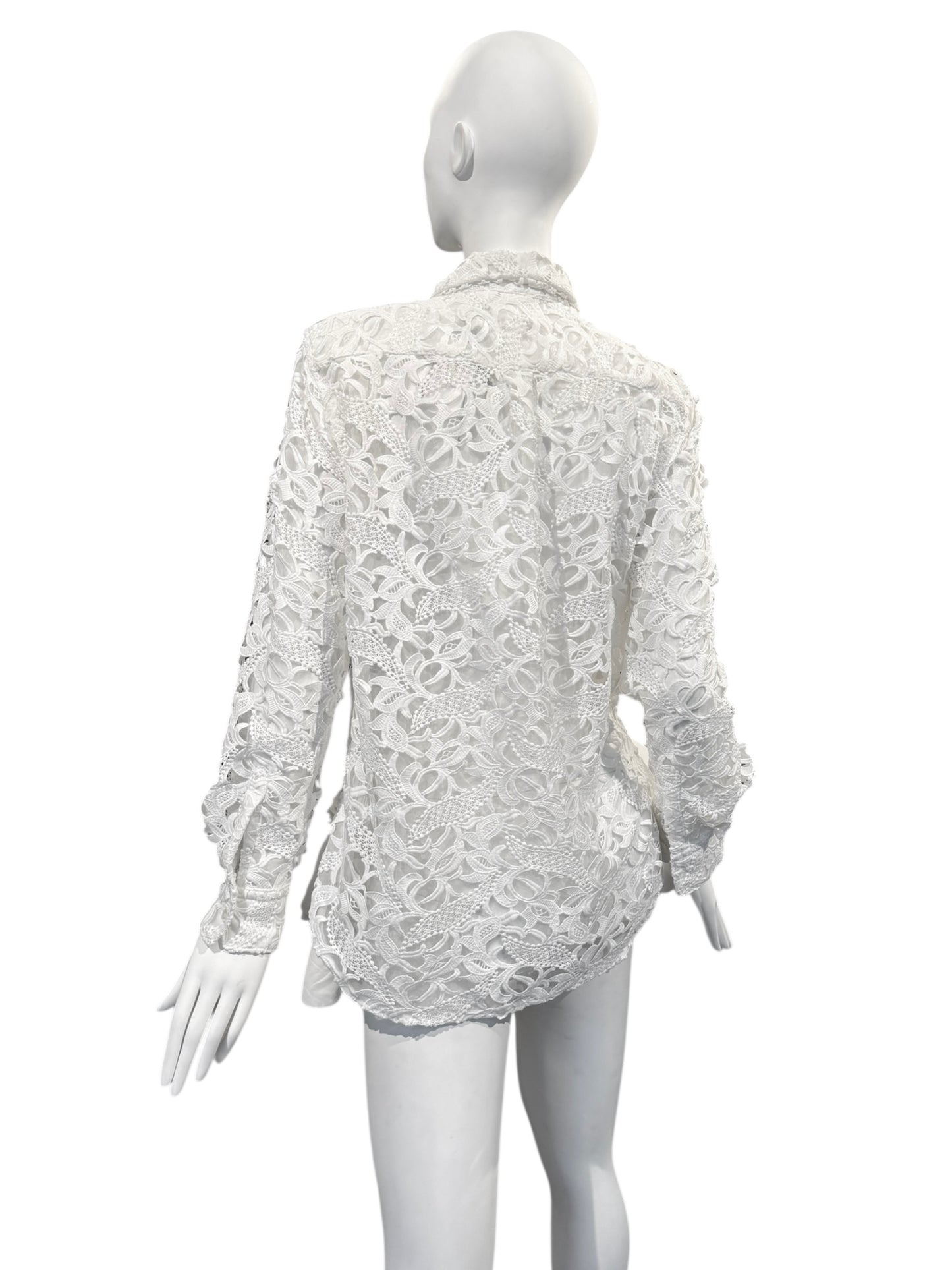 COMME DES GARÇONS FW2024 WHITE LACE SHIRT