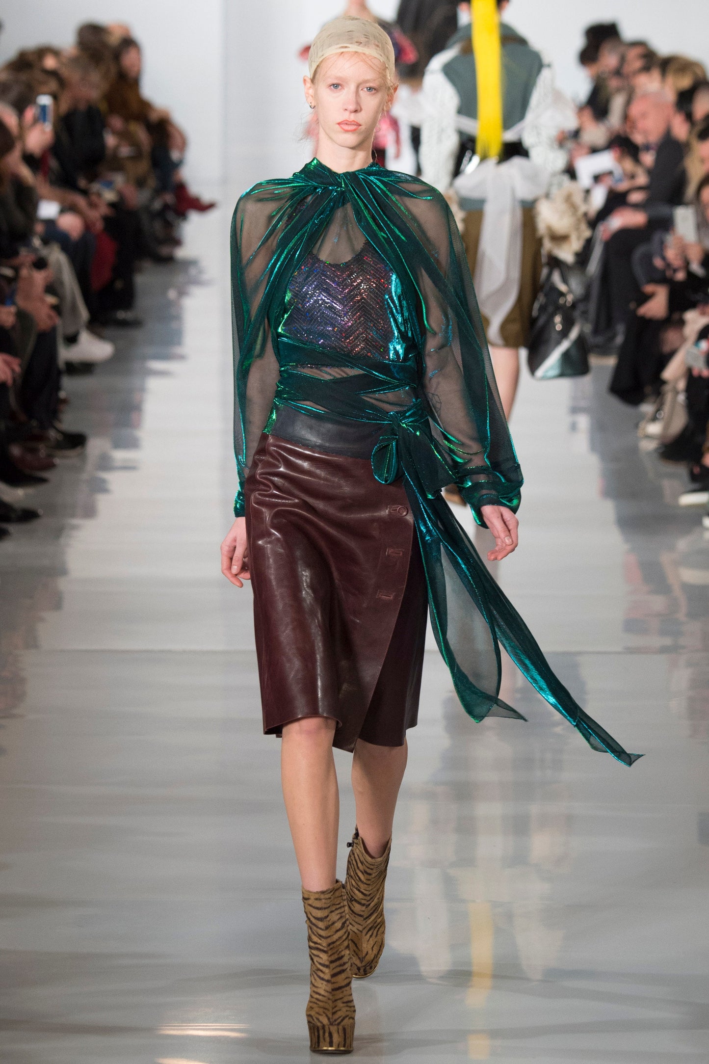 MAISON MARGIELA FW2016 BY GALLIANO GREEN SHEER TOP