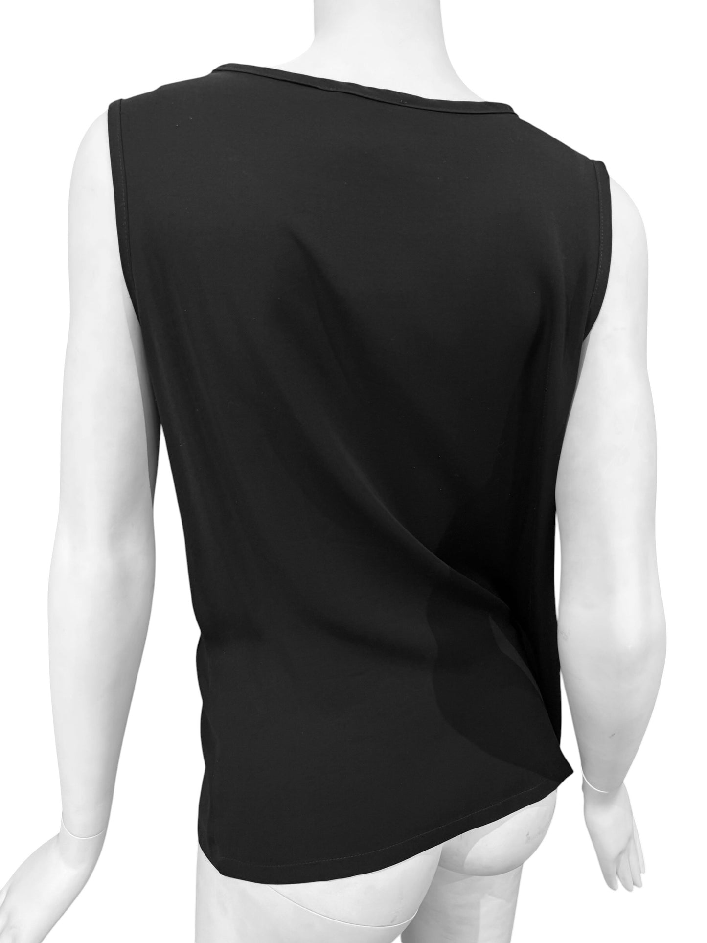 ANN DEMEULEMEESTER FW2015 BY SÉBASTIEN MEUNIER BLACK PLEAT TANK TOP